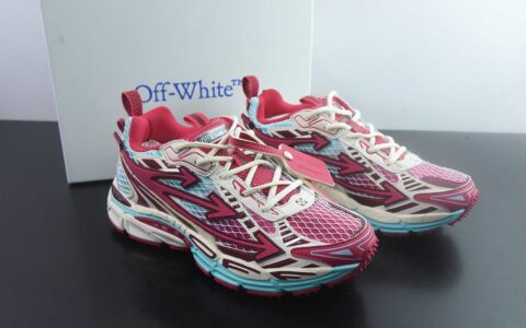 OFF-WHITE OW运动鞋 春夏走秀款球鞋 所有配件均通过定做出产正品裁片 原版比例大箭头定制网眼布双拼牛皮进口机 纯原版本 主图
