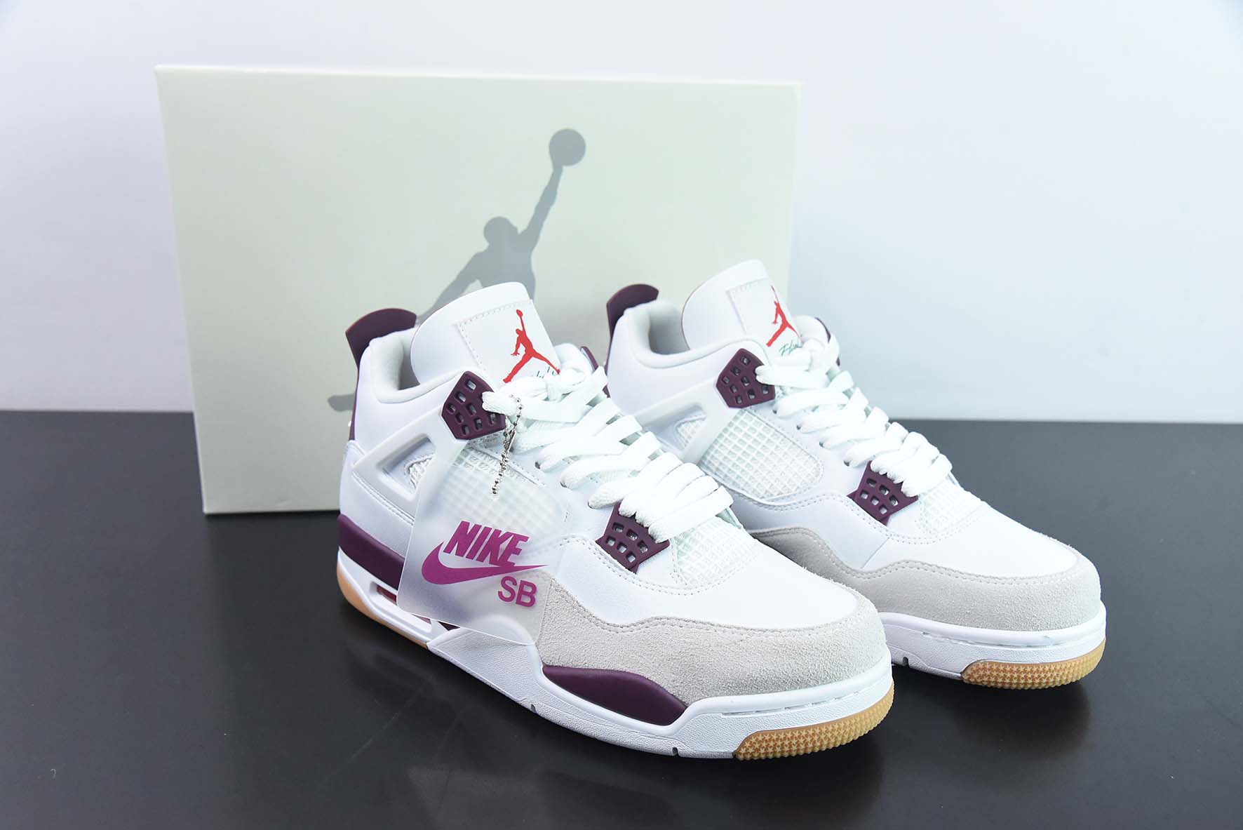 耐克 Nike SB x Air Jordan 4 AJ4 Pine Green SB 联 纯原版本 货号:DR5415-500 主图