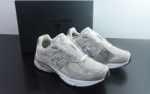 新百伦 New Balance × KITH  NB 990 V3 舒适贴合跑步鞋 男女同款 米灰 货号：米灰U990KT3 纯原版本