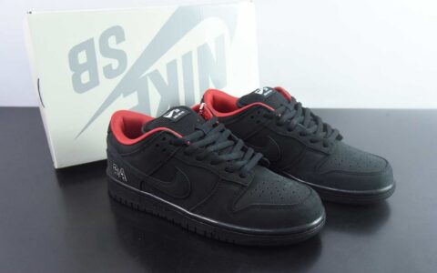 S2纯原耐克 Nike Dunk SB DUNK LOW PRO OG QS x Supreme 黑红 货号：HQ8487-001 主图