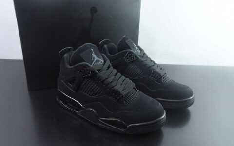 Jordan 乔丹 Air Jordan 4 Retro 时尚百搭 中帮 复古篮球鞋 男女同款 货号：CU1110-010 黑猫 纯原版本