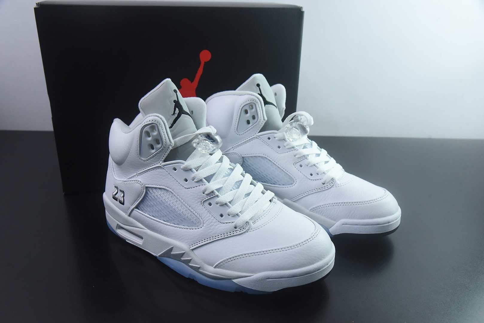 Jordan 乔丹 Air Jordan 5 舒适贴合 复古篮球鞋 男款 货号:HQ7978-103 白银 纯原版本 主图