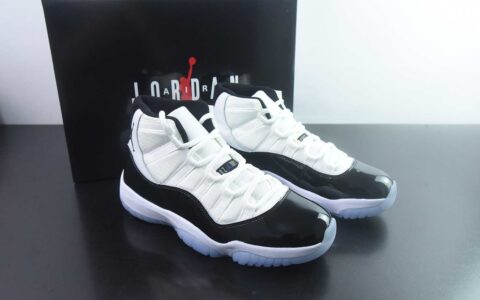 AJ11，Tinker Hatfield 于1995年操刀的里程碑之作，陪伴乔丹95-96赛季复出夺冠、写下72胜10负神话，被鞋圈奉为“正代天花板”。 纯原版本 货号：378037-100 主图