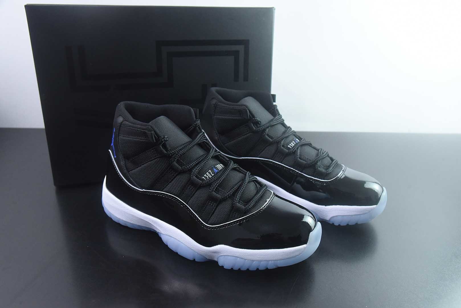 Jordan 乔丹 Air Jordan 11 复刻 空中大灌篮 高帮 复古篮球鞋 男女同款 黑蓝 货号:378037-003 纯原版本 主图