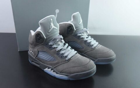 Jordan 乔丹 Air Jordan 5 舒适贴合 复古篮球鞋 男款 灰色 货号：DD0587-002 狼灰 纯原版本 主图