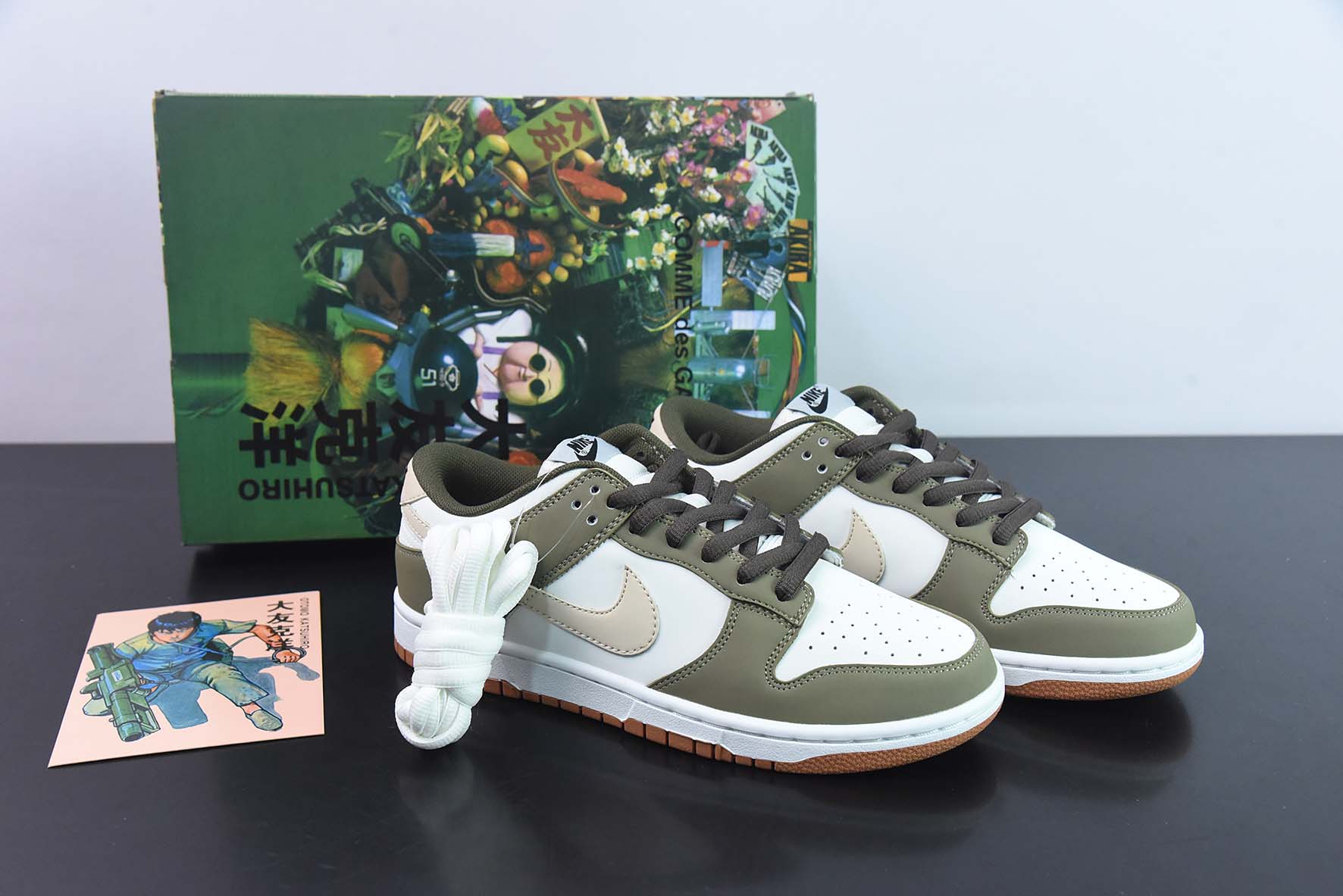 耐克 Nike SB Dunk Low 大友克洋白棕绿 货号：TT3636 006纯原版本 主图