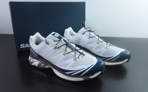 Salomon XT-6 Goodbai 新配色灰蓝 萨洛蒙复古潮流户外机能登山跑鞋 货号：454564纯原版本 主图
