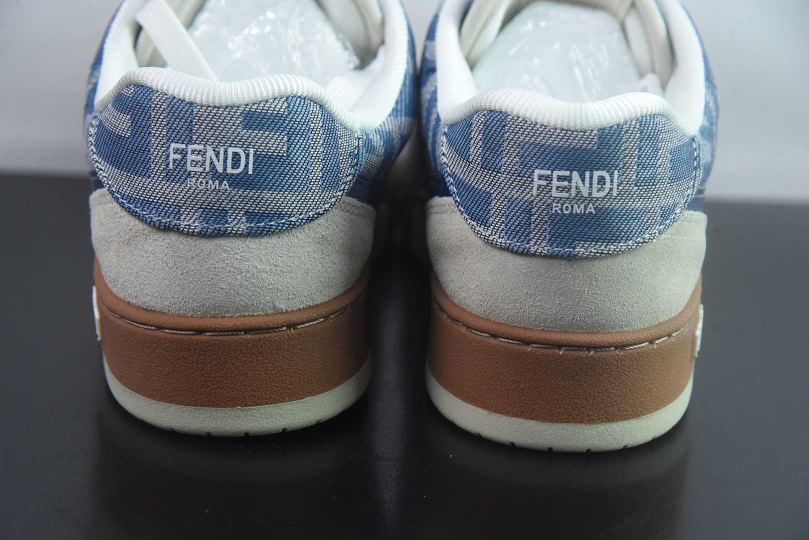 FENDI 芬迪 Match 皮革浮雕系带低帮时尚板鞋纯原版本 货号：7E1493AHH2 F1FHS 实拍细节图