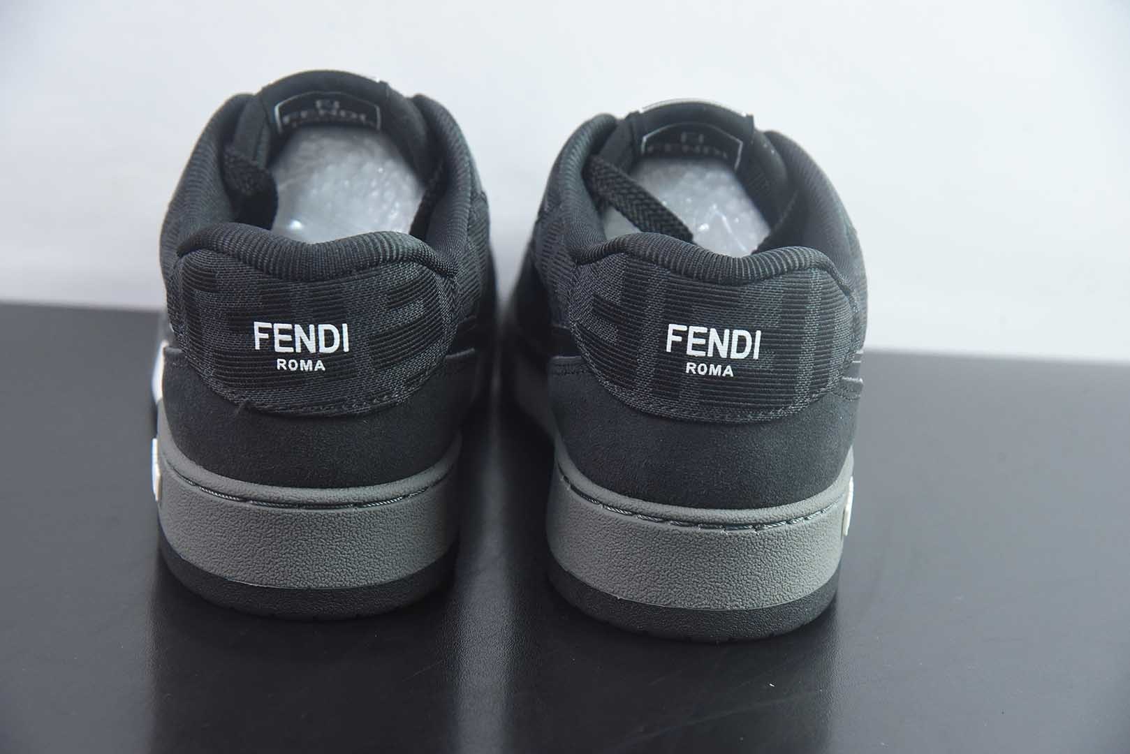 FENDI芬迪 Match 皮革 浮雕系带 低帮时尚板鞋 FENDI Matc 纯原版本 货号:7E1493AHH2 F1FHS 实拍细节图