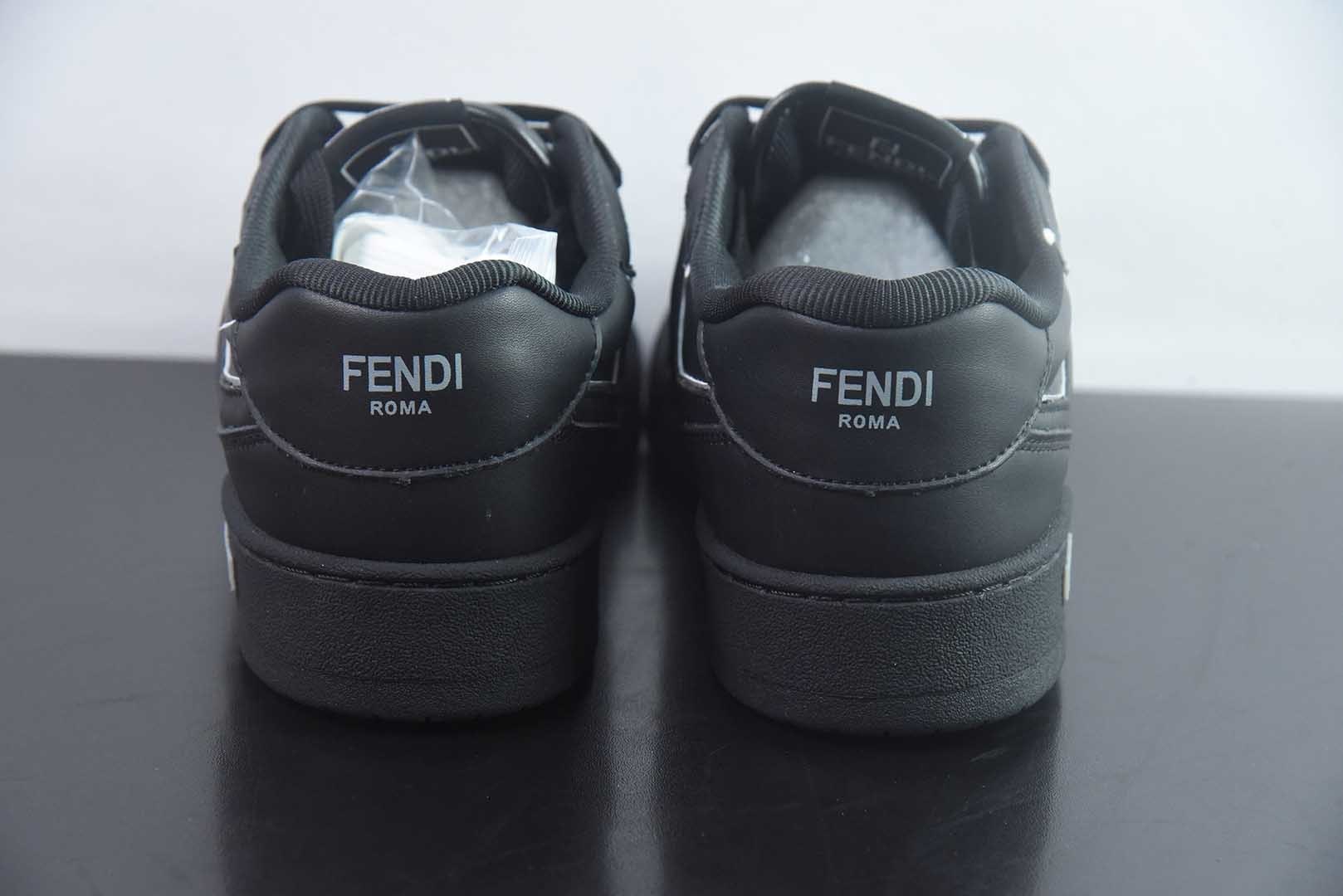 FENDI芬迪 Match 皮革 浮雕系带 低帮时尚板鞋 FENDI Matc 纯原版本 货号：7E1493AHH2 F1FHS 实拍细节图