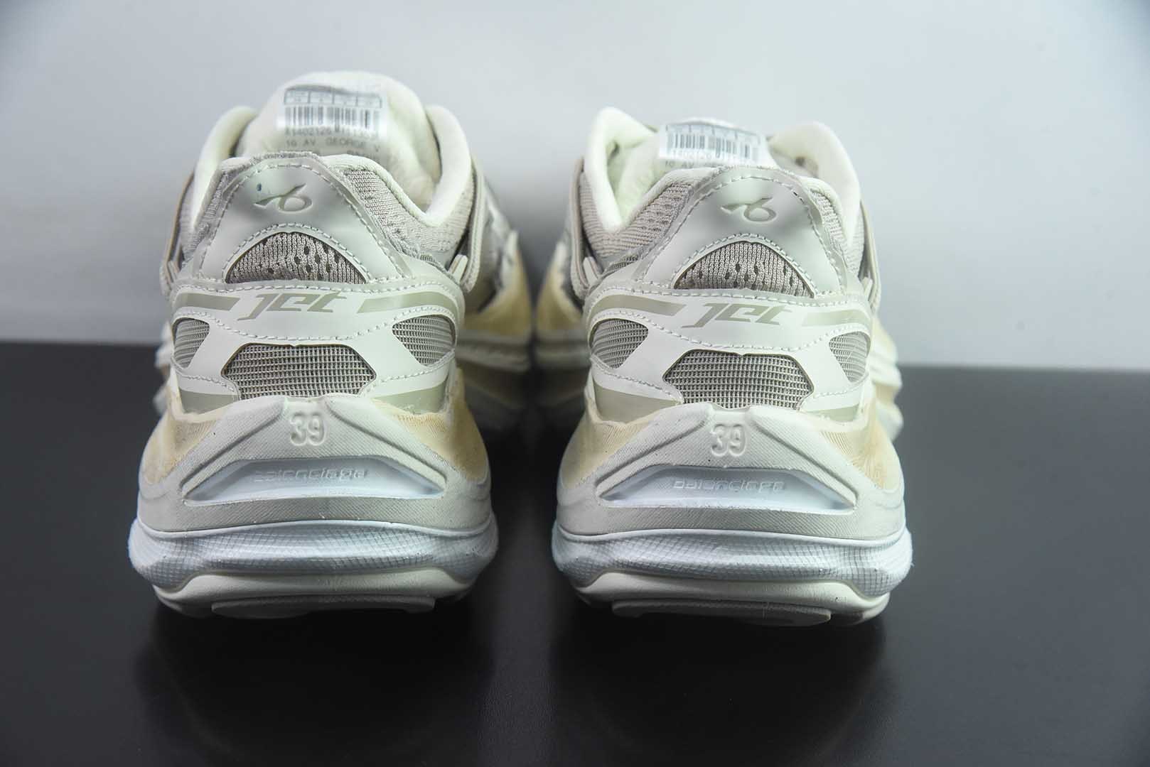 巴黎世家26代 Balenciaga巴黎世家 Jet 压纹印花 圆头厚底4.25cm 低帮 老爹鞋 米色 货号:872640 WMRTN 9191纯原版本 实拍细节图