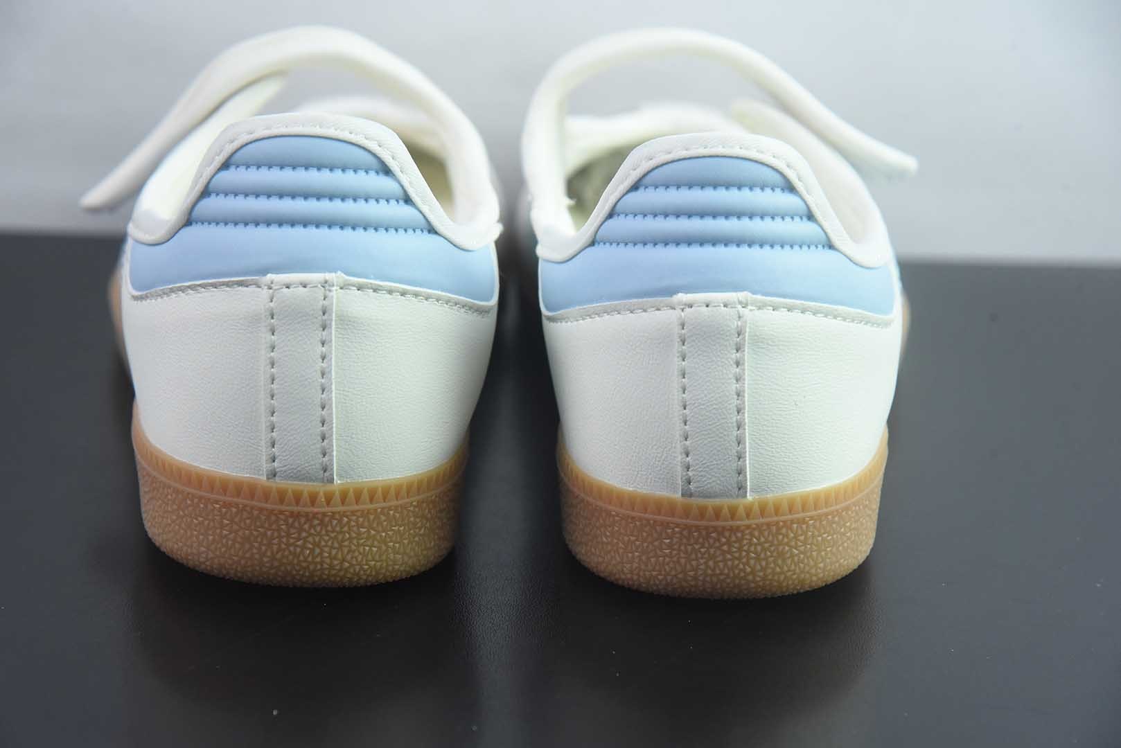 阿迪达斯 adidas originals Samba Jane 舒适柔软 玛丽珍鞋 女款 白蓝 纯原版本 货号：JR7339 实拍细节图