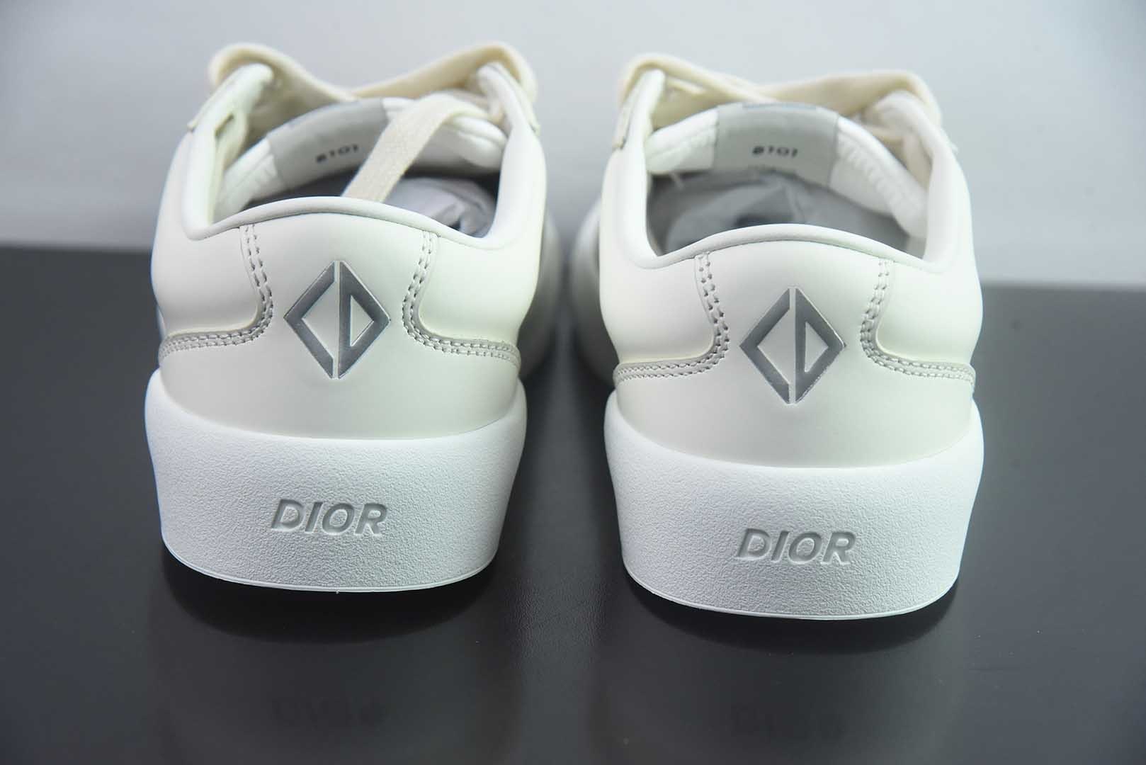 X1版本东莞纯原 Dior 迪奥B101 德训休闲时装板鞋 全灰麂皮款 实拍细节图