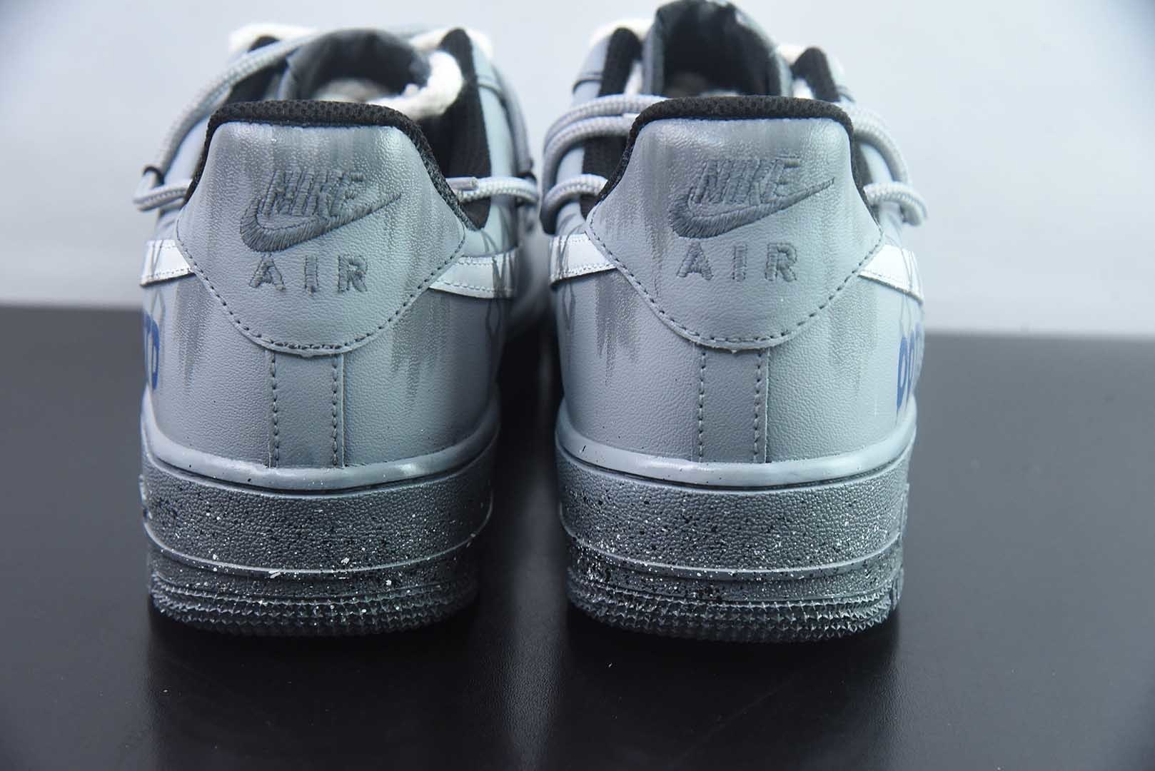 耐克 Nike Air Force 1'07 Low "ootp" 手绘涂鸦 水泥墙 空军一号低帮休闲板鞋 CW2288-110 纯原版本 实拍细节图
