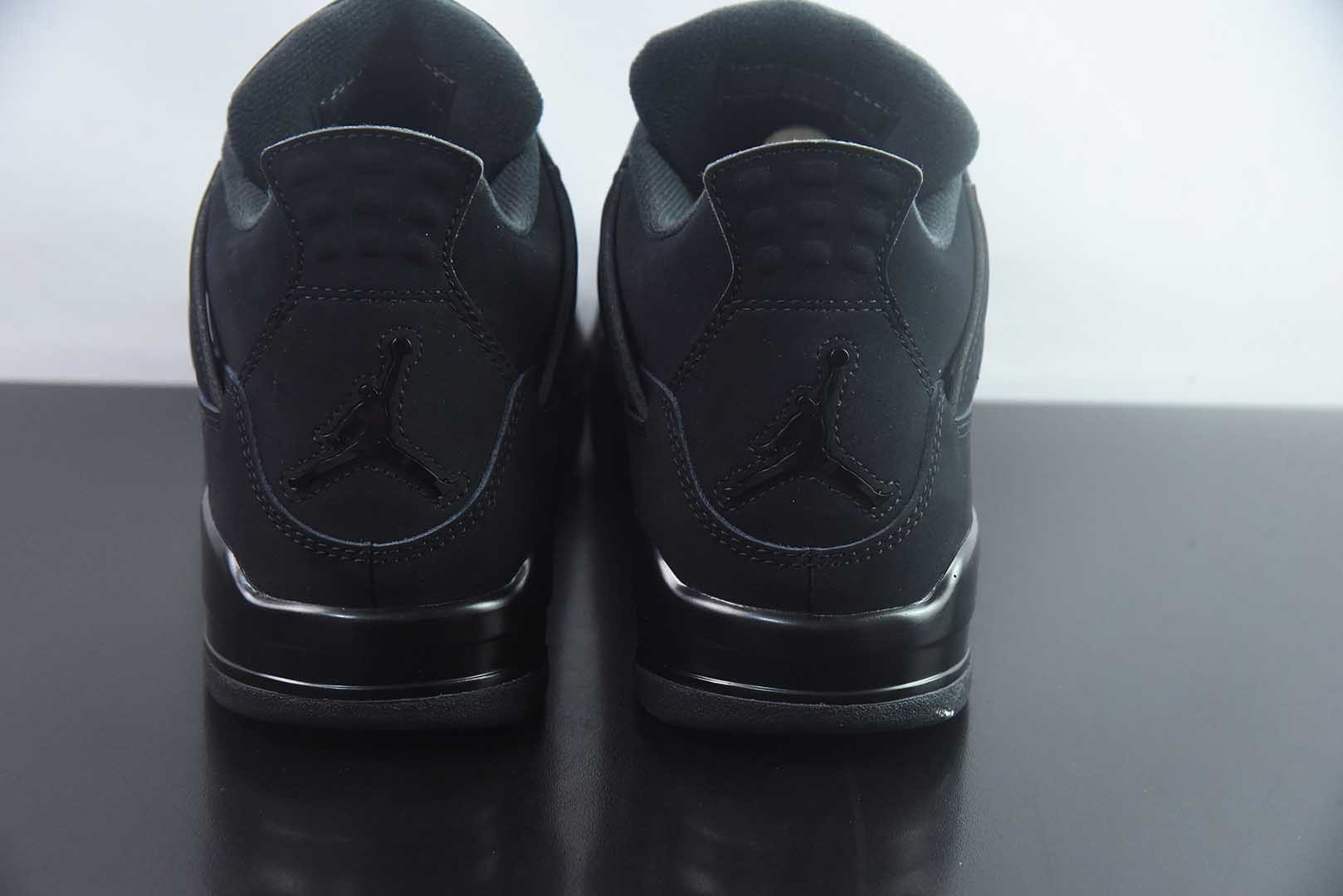 Jordan 乔丹 Air Jordan 4 Retro 时尚百搭 中帮 复古篮球鞋 男女同款 货号：CU1110-010 黑猫 纯原版本 实拍细节图