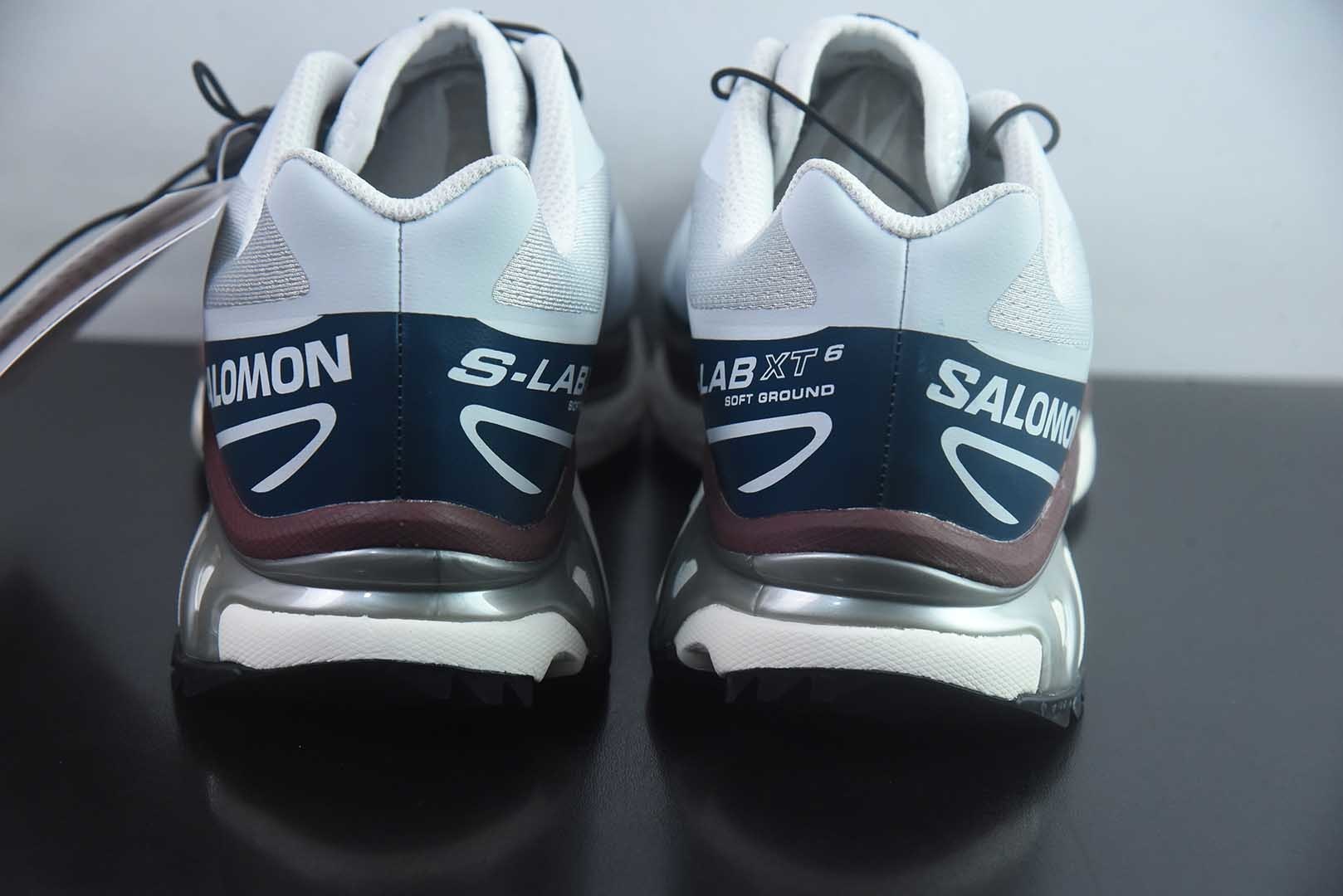 Salomon XT-6 Goodbai 新配色灰蓝 萨洛蒙复古潮流户外机能登山跑鞋 货号:454564纯原版本 实拍细节图