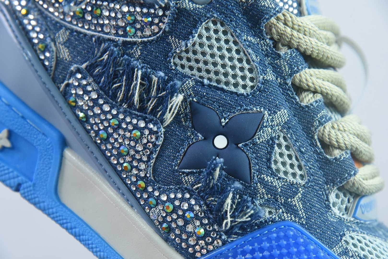 镶钻路易威登/Louis Vuitton LV路易威登板鞋 纯原版本 实拍细节图