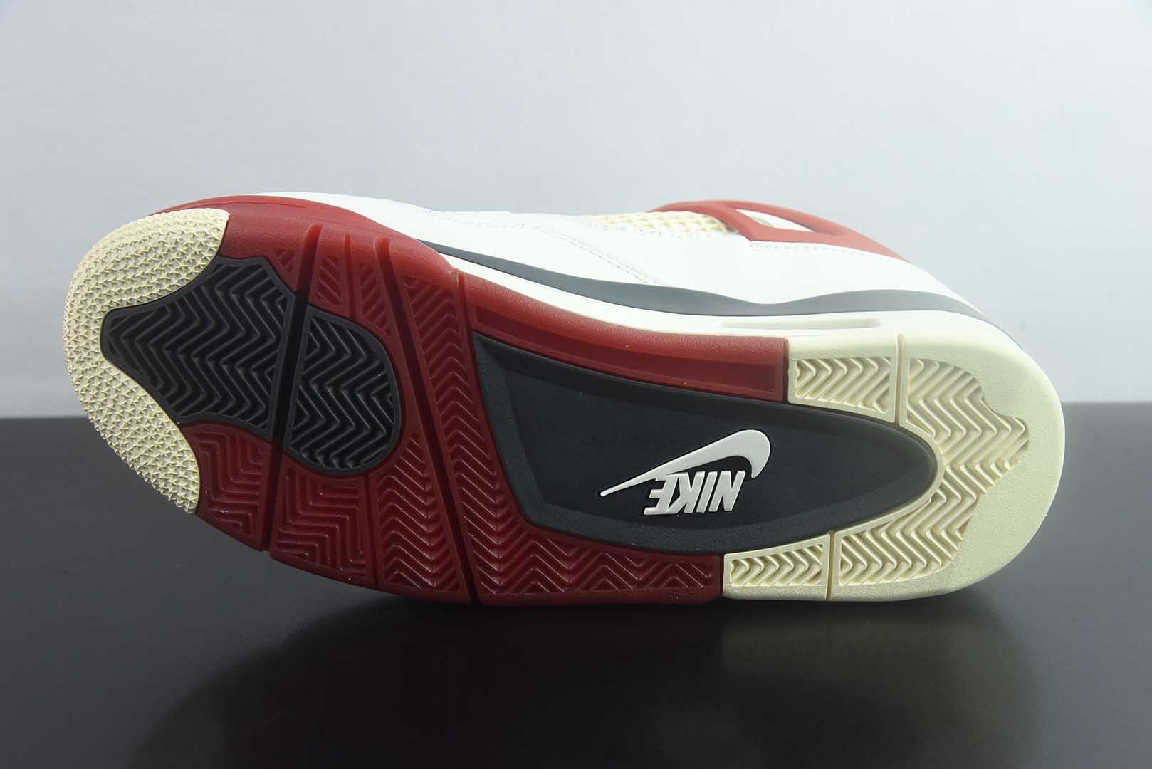 Jordan 乔丹 Air Jordan 4 Retro 时尚百搭 中帮 复古篮球鞋 男女同款 货号：IQ8055-100 白砖 纯原版本 实拍细节图