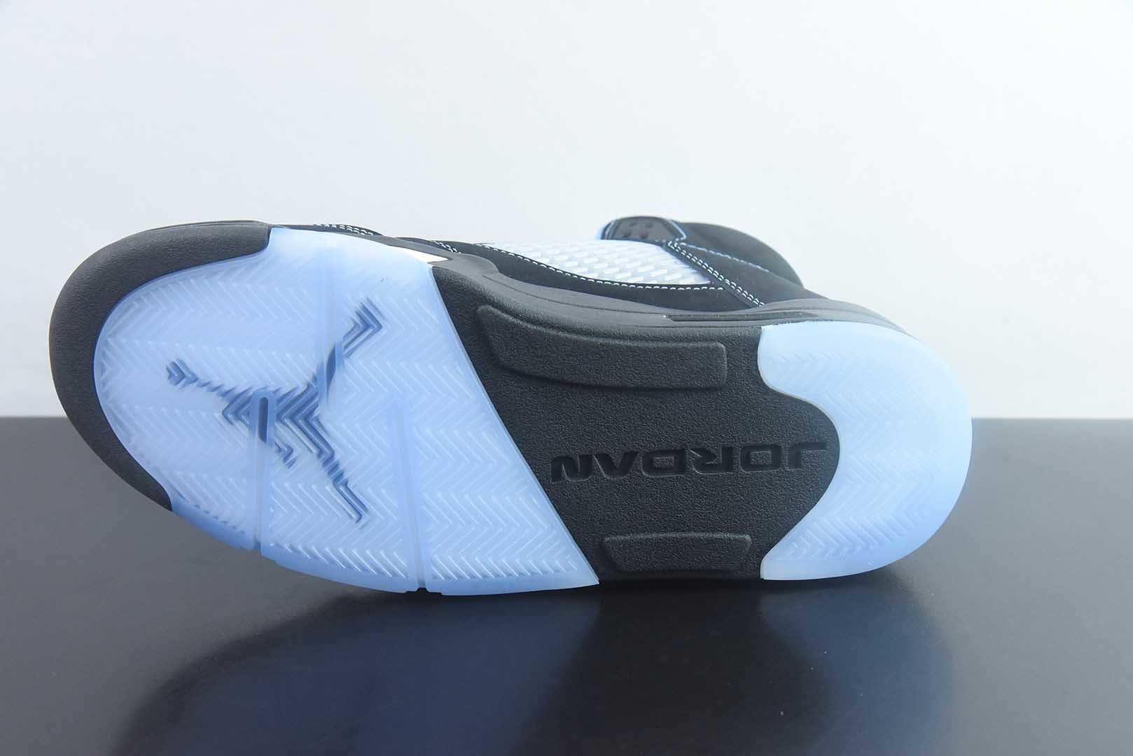Jordan 乔丹 Air Jordan 5 舒适贴合 复古篮球鞋 男款 货号:HF3975-001 黑银 纯原版本 实拍细节图