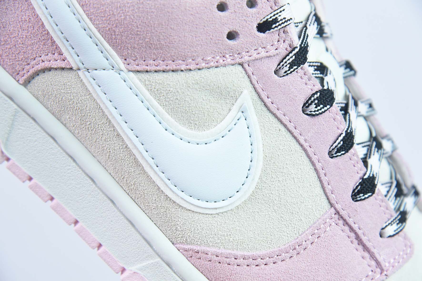 耐克 Nike Dunk Low SB 低帮滑板鞋/粉色 灰白粉 货号:DV3054-600纯原版本 实拍细节图