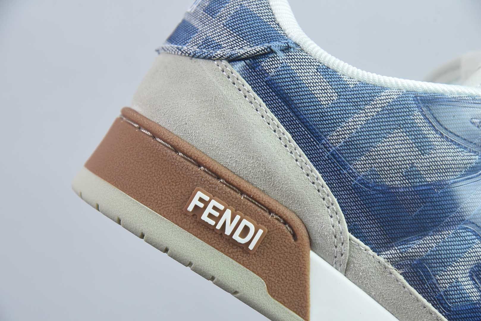 FENDI 芬迪 Match 皮革浮雕系带低帮时尚板鞋纯原版本 货号：7E1493AHH2 F1FHS 实拍细节图