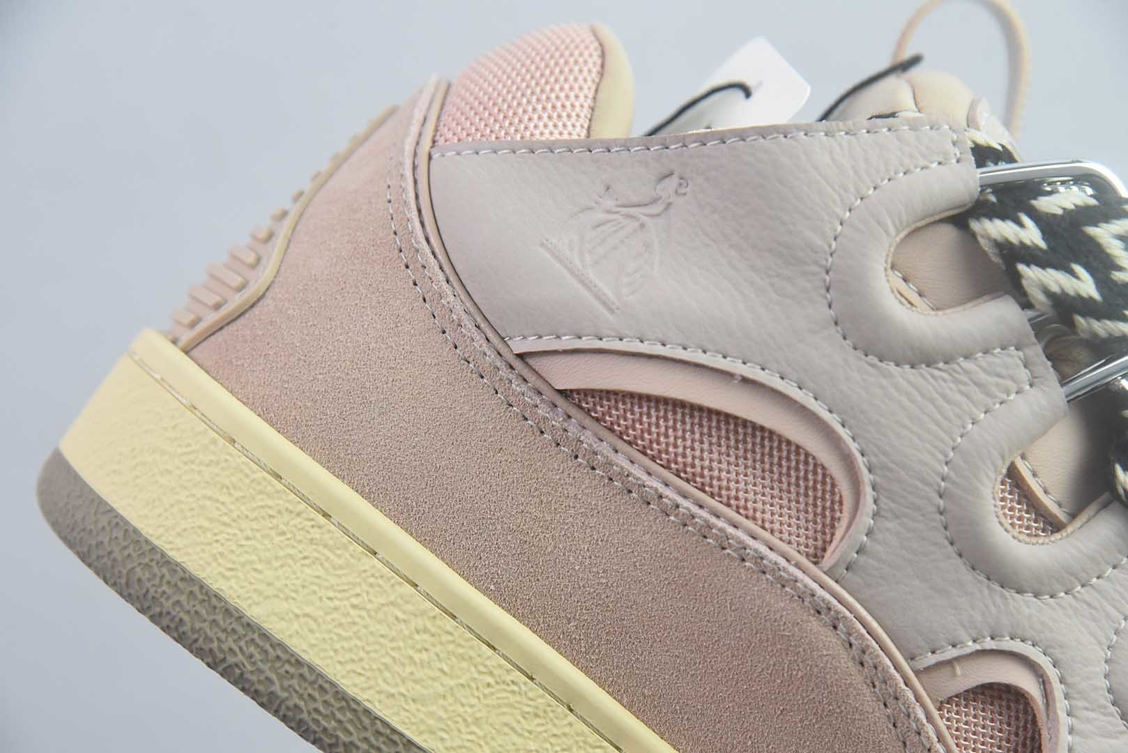 S版Lanvin浪凡Curb 网布皮革 时尚板鞋 纯原版本 实拍细节图