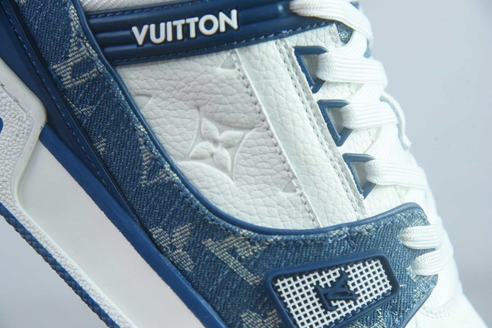 Louis Vuitton 路易威登 LV Trainer 蓝白牛仔 35-46 纯原版本 实拍细节图