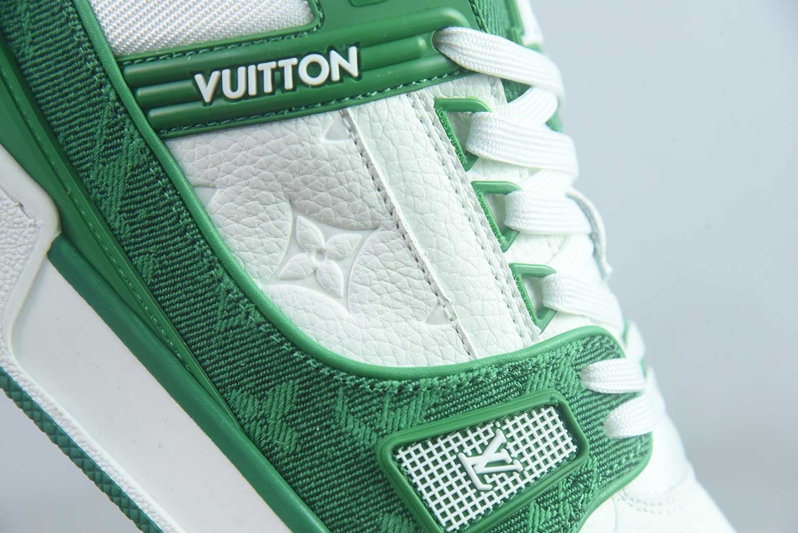 Louis Vuitton 路易威登 LV Trainer 白绿牛仔 35-46 纯原版本 实拍细节图
