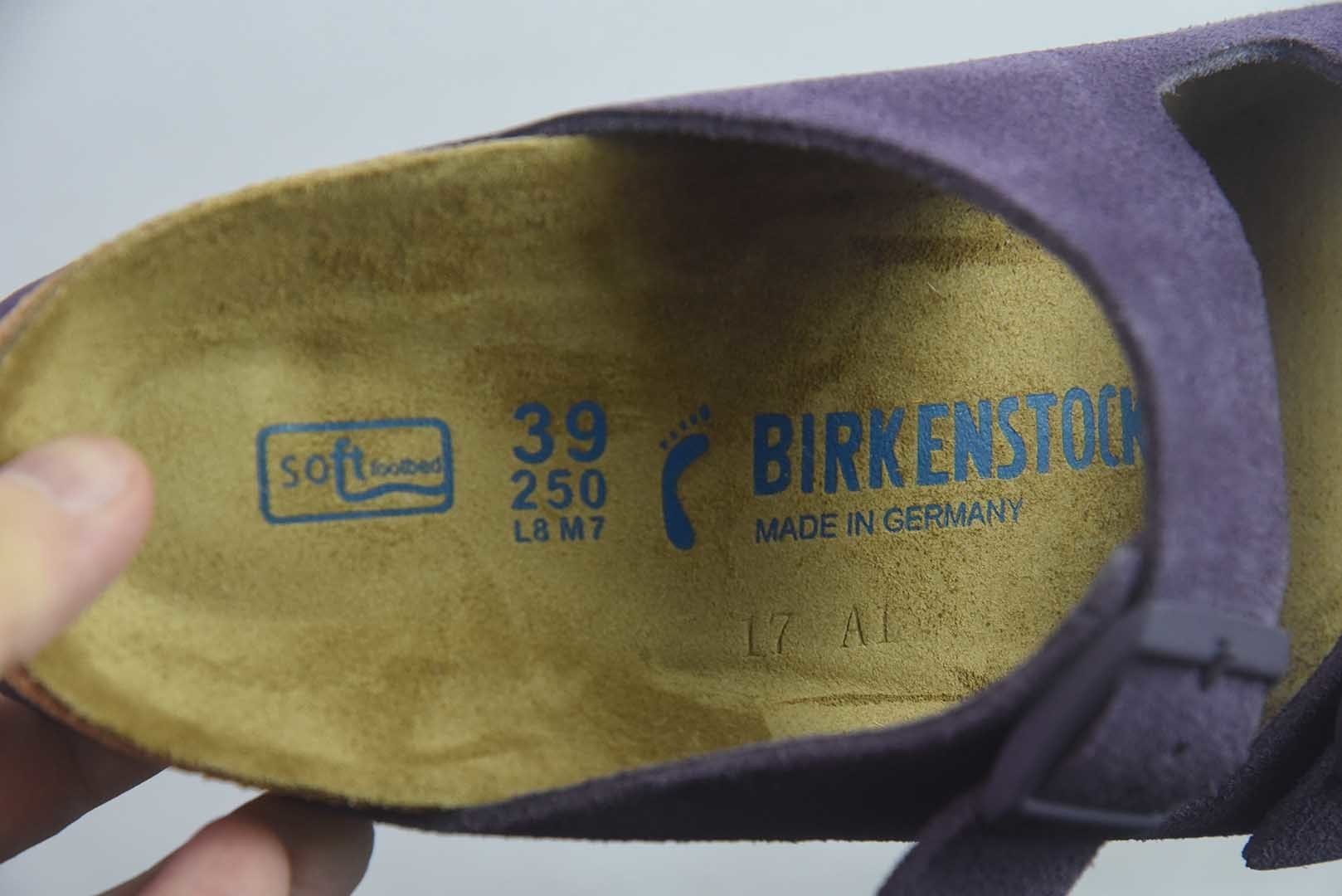 Birkenstock Boston 博肯/勃肯 系列上架 牛皮绒面革平底复古软木休闲鞋 二字拖鞋 纯原版本 实拍细节图