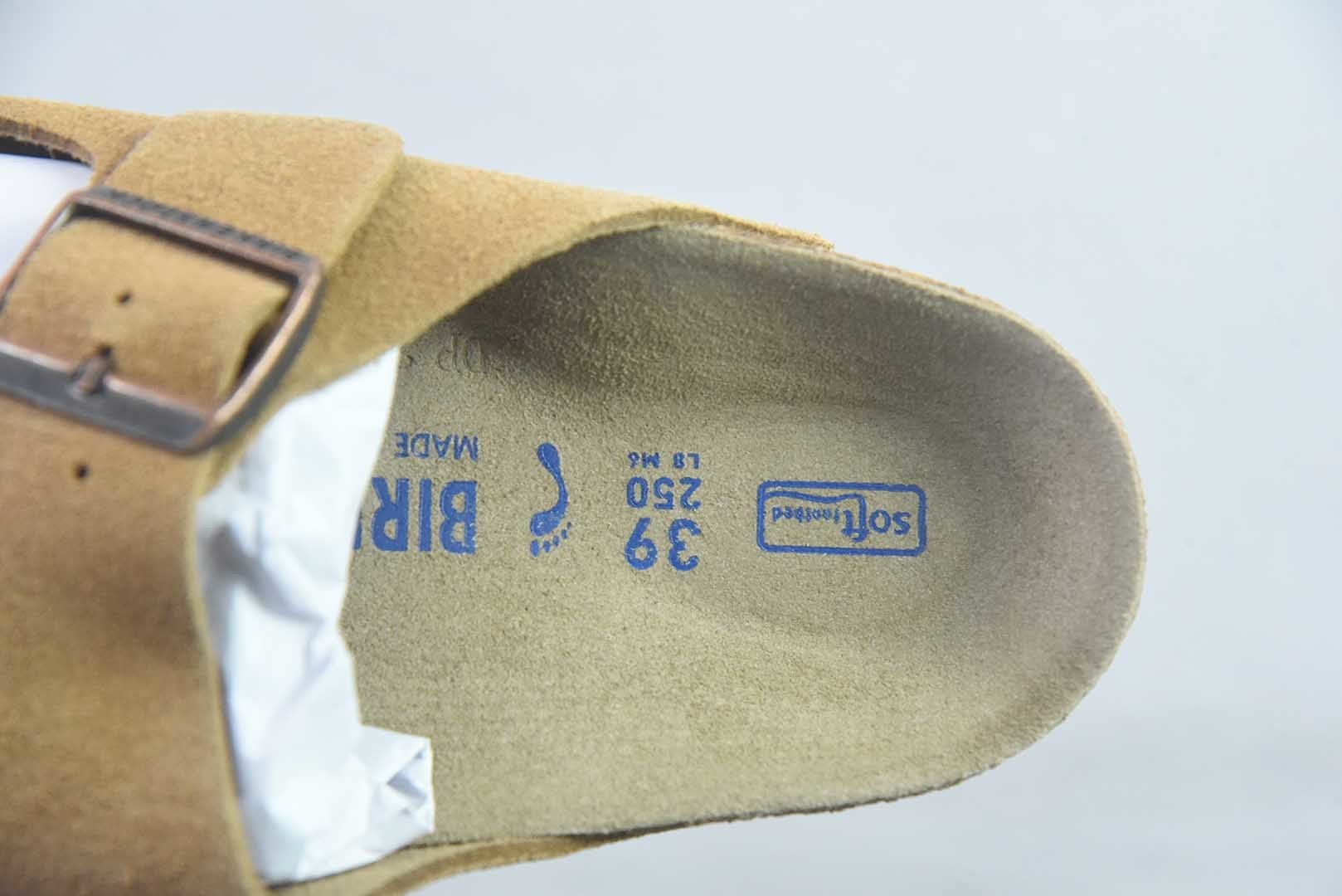 Birkenstock Boston 博肯/勃肯 系列上架 牛皮绒面革平底复古软木休闲鞋 二字拖鞋 纯原版本 实拍细节图