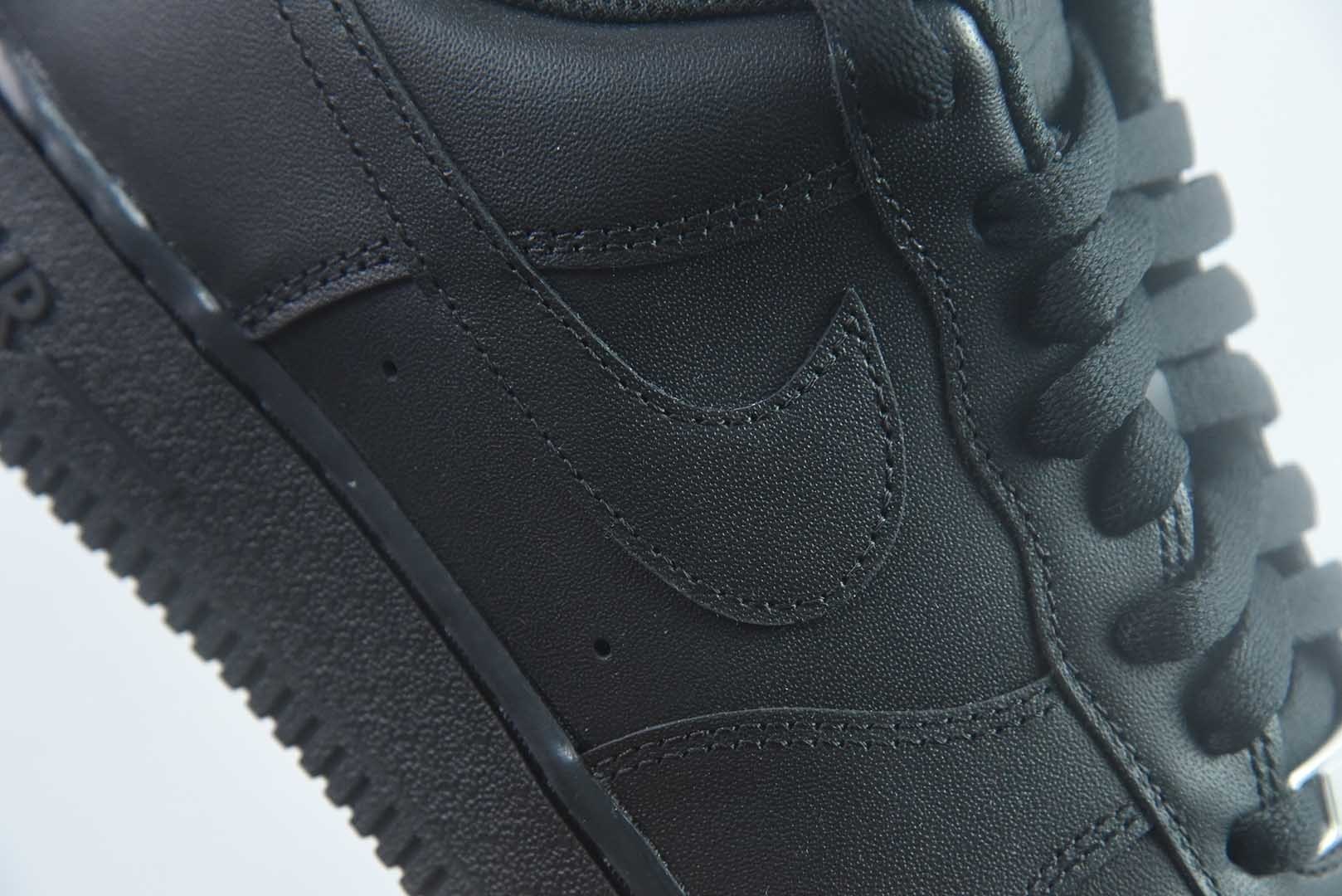 CS/DC版本 耐克 Nike Air Force 1 Low '07 空军一号低帮经典板鞋 全黑 纯原版本 货号:CW2288-001 实拍细节图