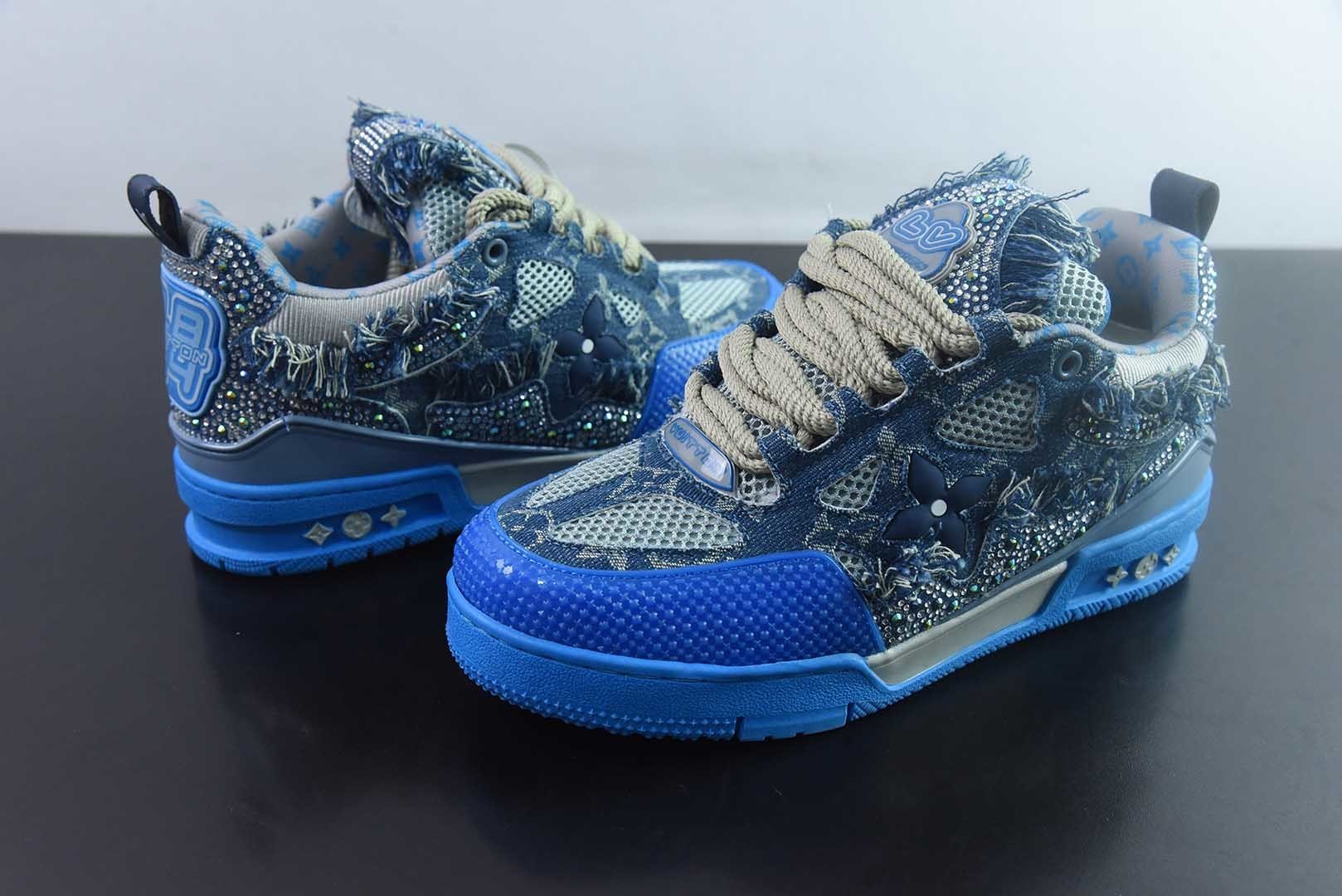 镶钻路易威登/Louis Vuitton LV路易威登板鞋 纯原版本 实拍细节图