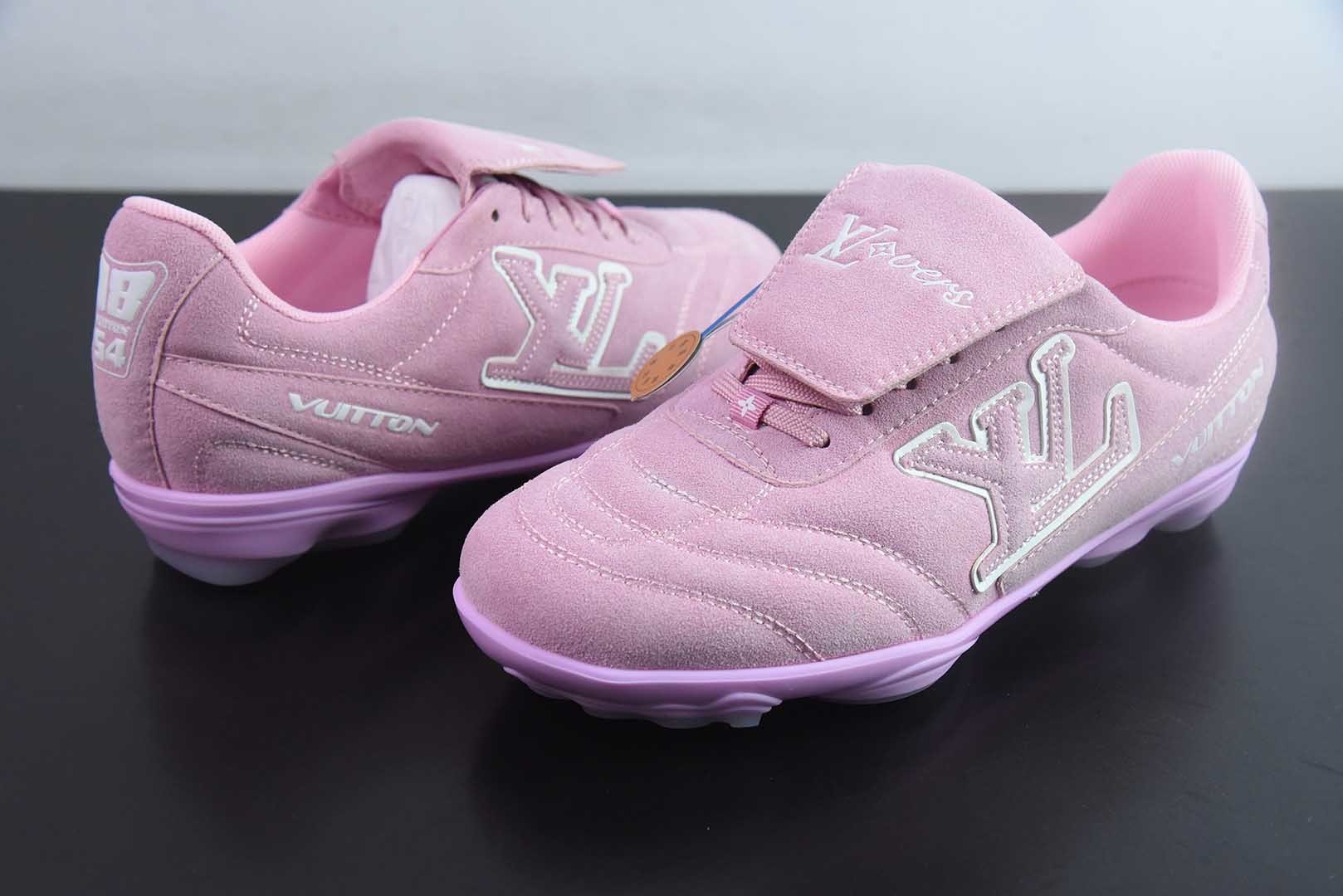 纯原 LOUIS VUITTON Footprint Soccer LV 皮革 2025春夏男士系列圆头系带低帮生活休 纯原版本 实拍细节图