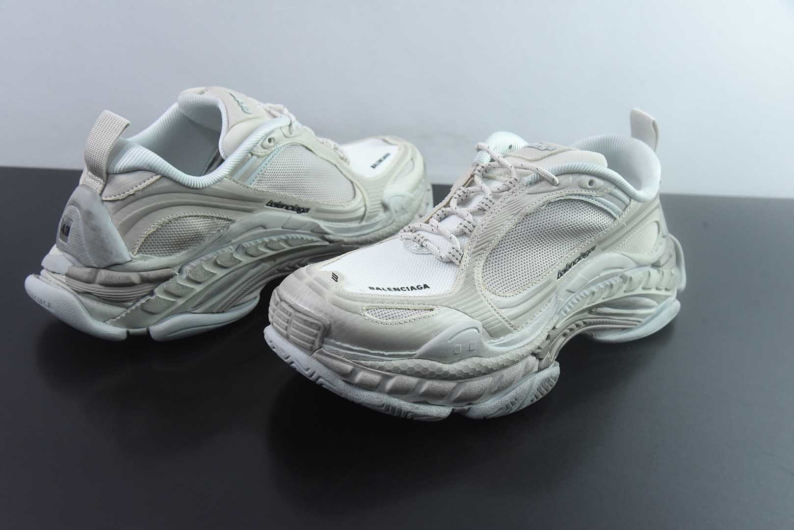 Balenciaga巴黎世家 Triple S .2 Gradient 做旧效果印花标识 厚底系带 低帮 老爹鞋灰色 35-46 纯原版本 实拍细节图