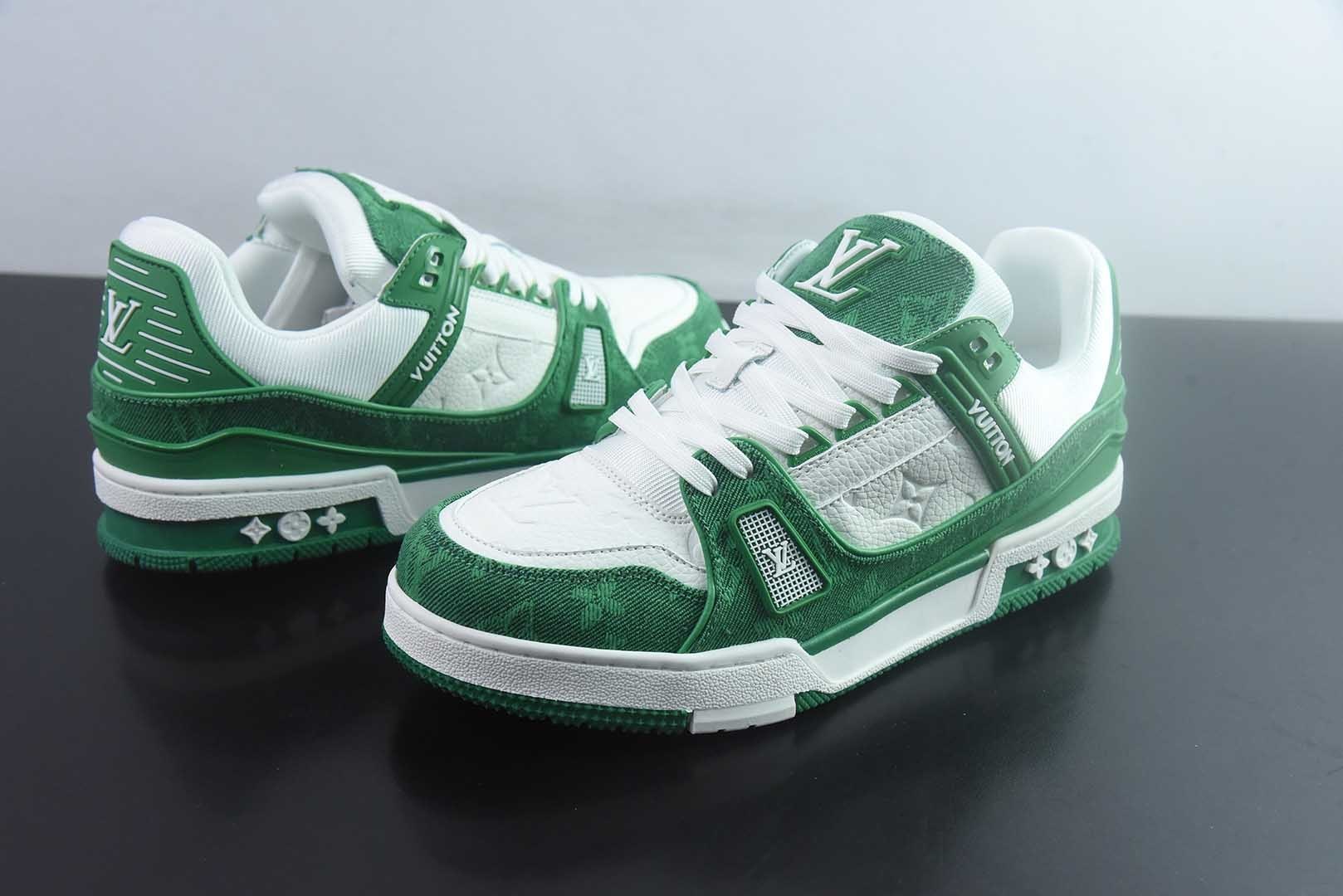 Louis Vuitton 路易威登 LV Trainer 白绿牛仔 35-46 纯原版本 实拍细节图