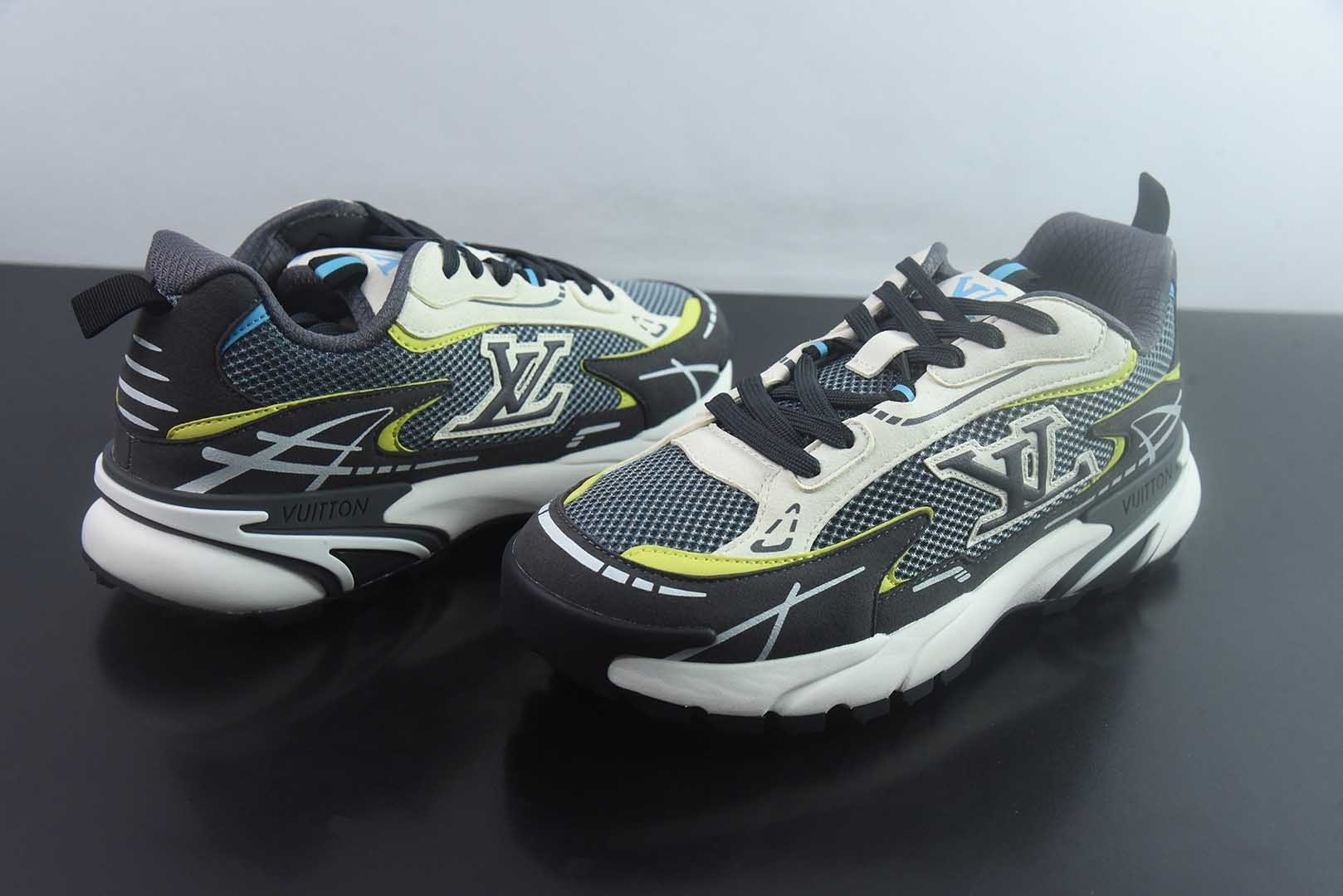 LOUIS VUITTON LV Tatic Runner 动感图案 厚底系带 低帮 生活休闲鞋 原装级高端礼盒+飞机盒+五件套配件+布袋 纯原版本 实拍细节图