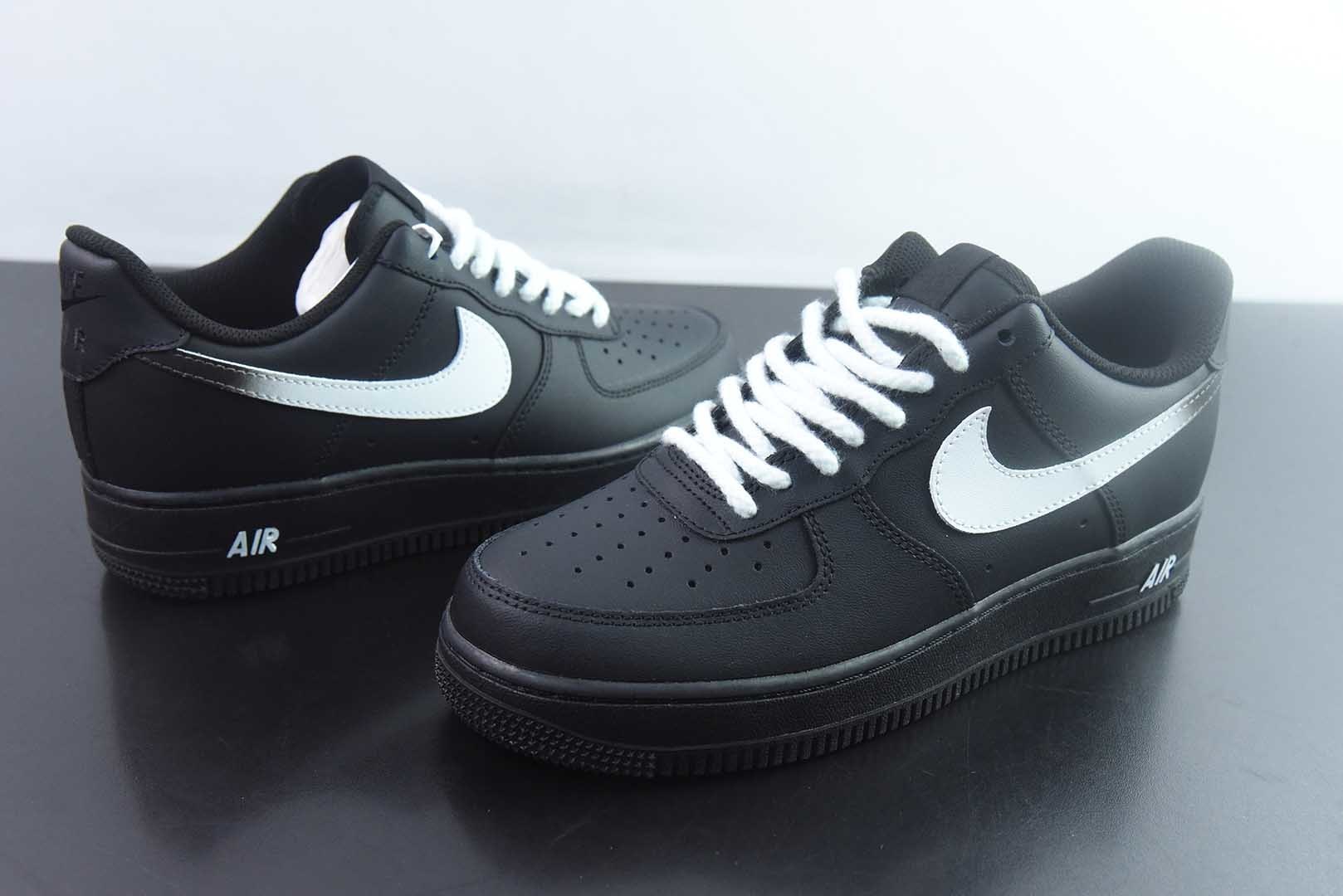 耐克 Nike Air Force 1'07 Low 二次元主题 黑白勾 空军一号低帮休闲板鞋 货号：ZH0316-100纯原版本 实拍细节图
