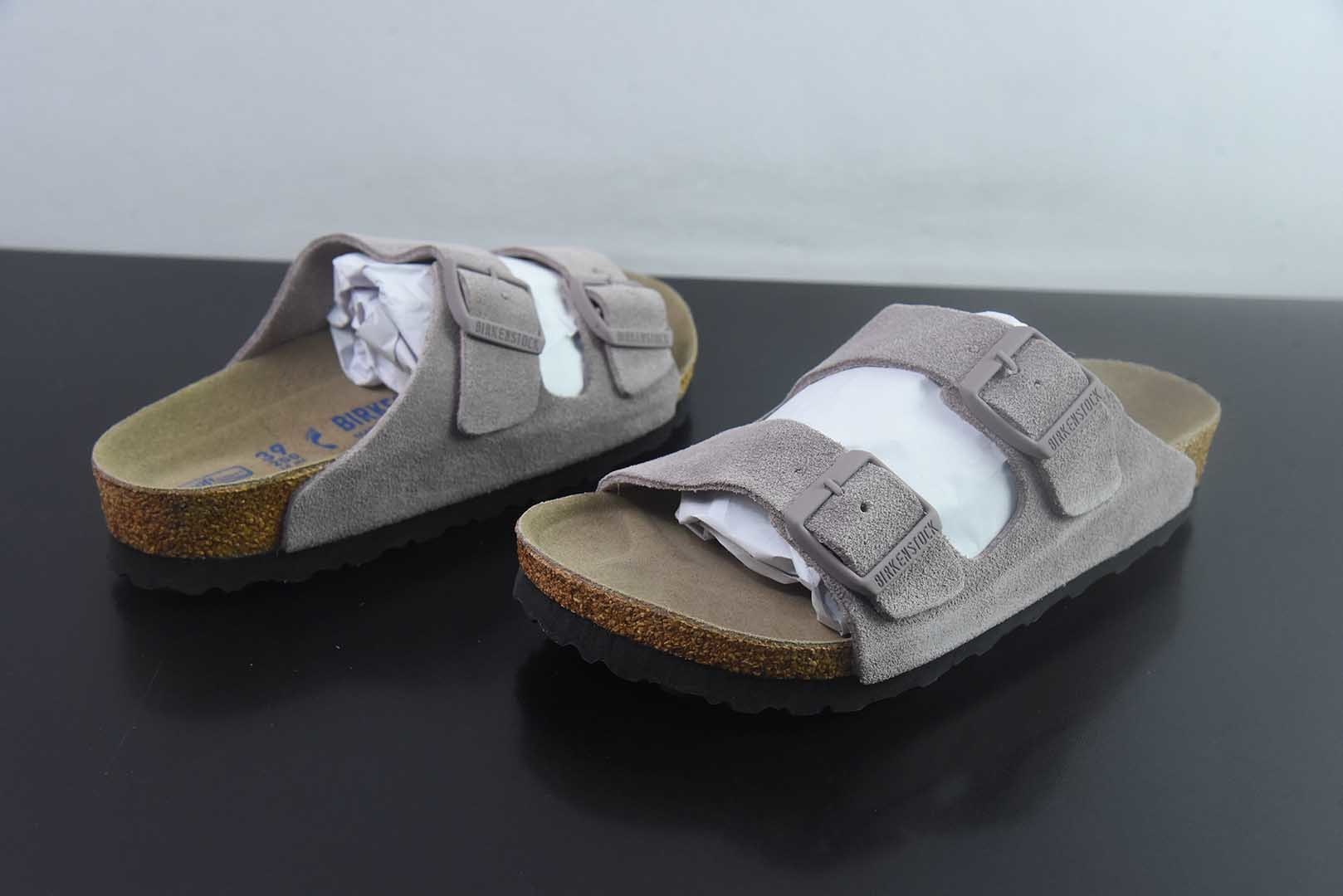 Birkenstock Boston 博肯/勃肯 系列上架 牛皮绒面革平底复古软木休闲鞋 二字拖鞋 纯原版本 实拍细节图