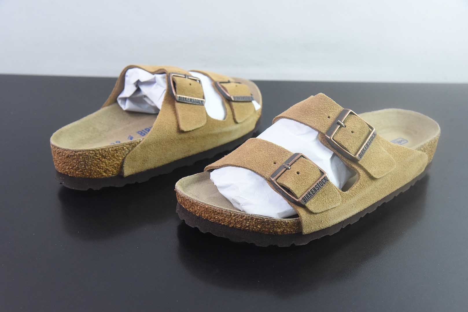 Birkenstock Boston 博肯/勃肯 系列上架 牛皮绒面革平底复古软木休闲鞋 二字拖鞋 纯原版本 实拍细节图