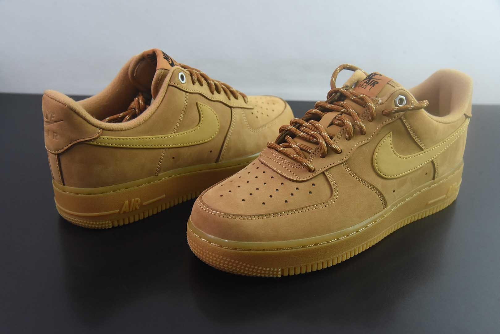 CS/DC版本 2026版 最新款空军小麦低帮 耐克 Nike Air Force 1 Low 小麦 纯原版本 货号：CJ9179 200 实拍细节图