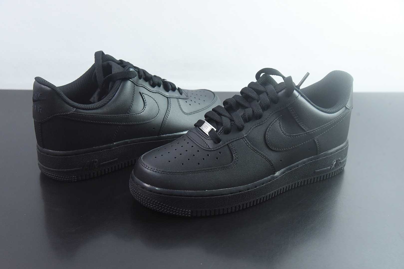 CS/DC版本 耐克 Nike Air Force 1 Low '07 空军一号低帮经典板鞋 全黑 纯原版本 货号:CW2288-001 实拍细节图