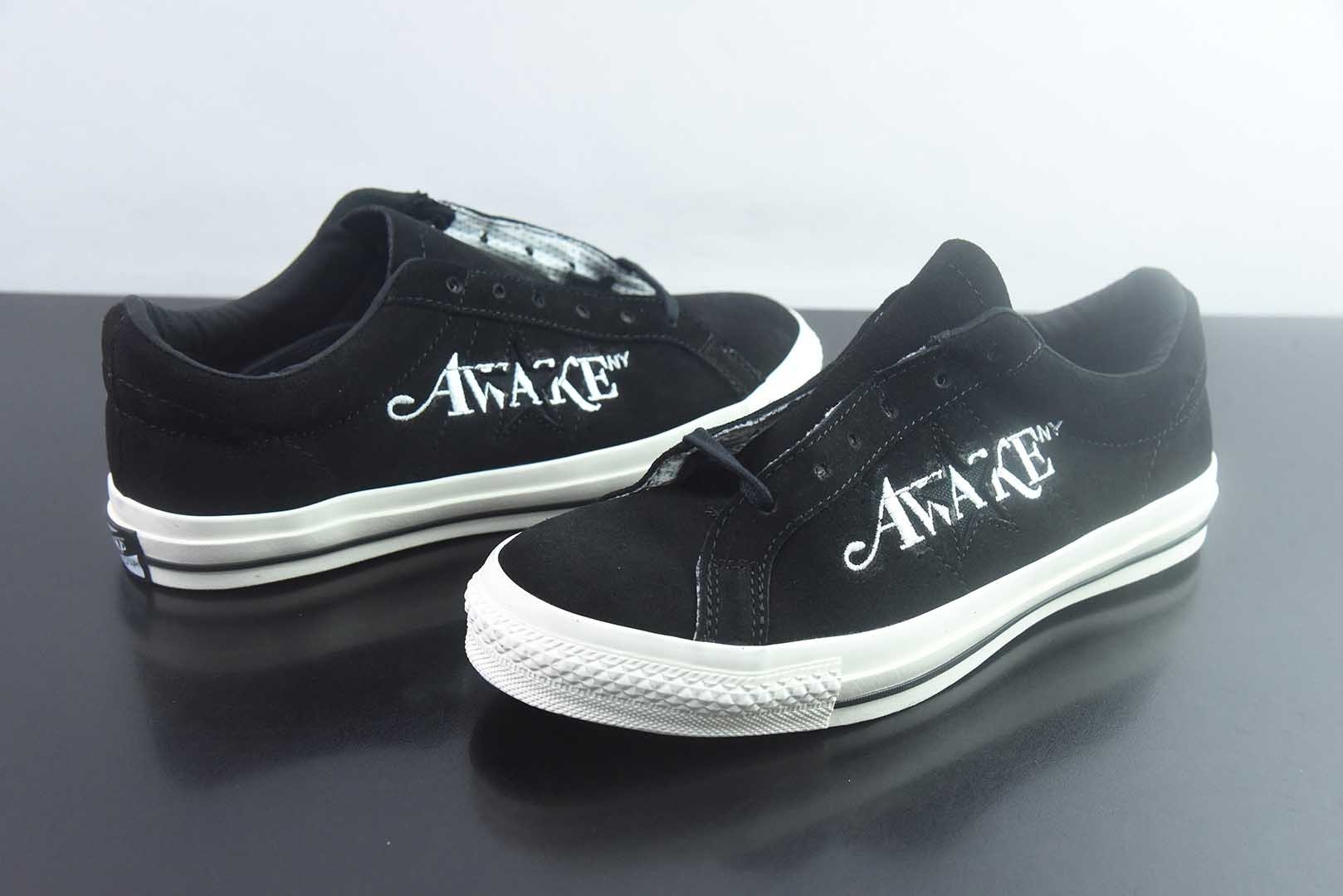 Awake NY x 匡威 Converse One Star Pro 货号:A07143C 黑白 纯原版本 实拍细节图