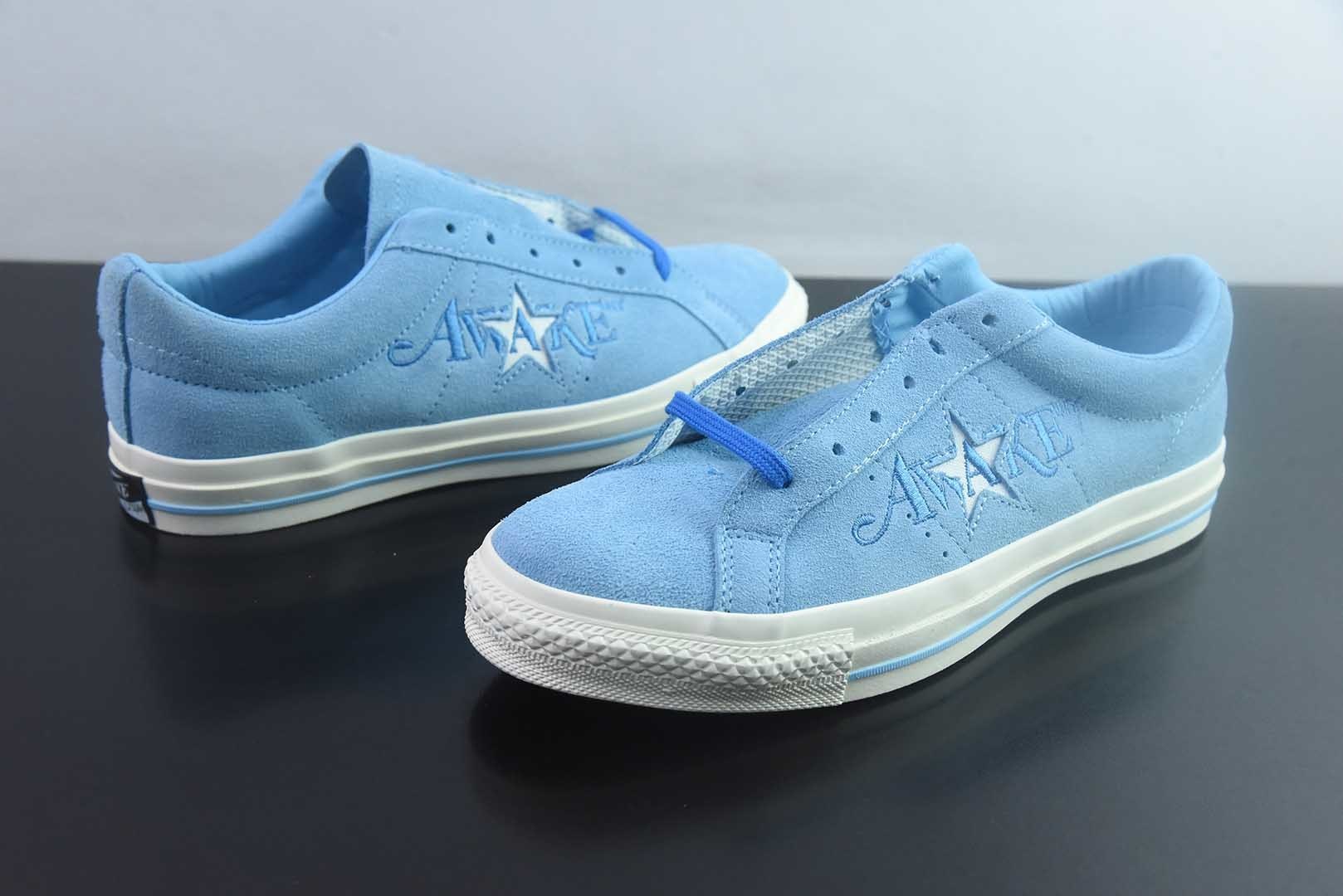 Awake NY x 匡威 Converse One Star Pro 货号:货号:A07642C 蓝色 纯原版本 实拍细节图