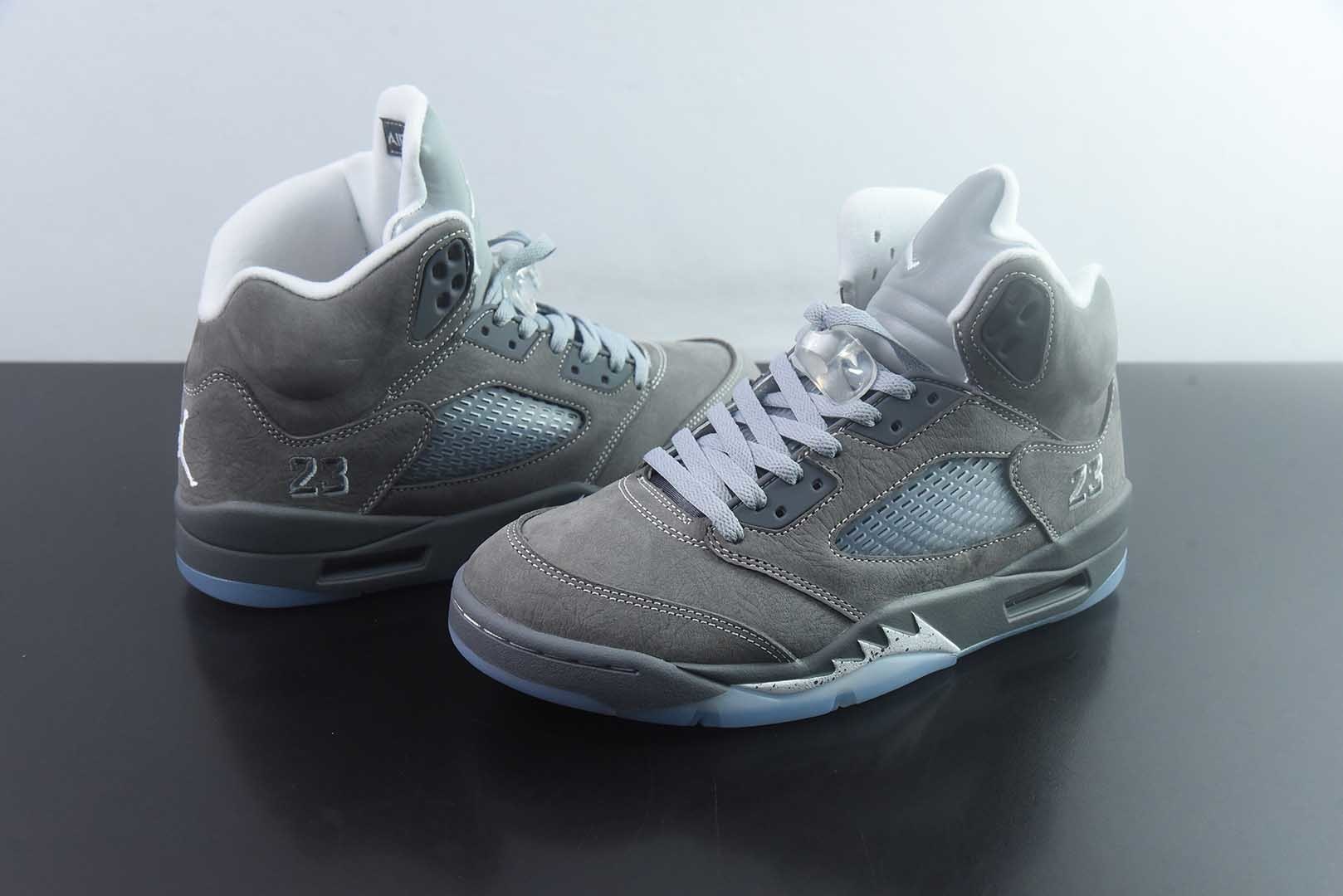 Jordan 乔丹 Air Jordan 5 舒适贴合 复古篮球鞋 男款 灰色 货号：DD0587-002 狼灰 纯原版本 实拍细节图