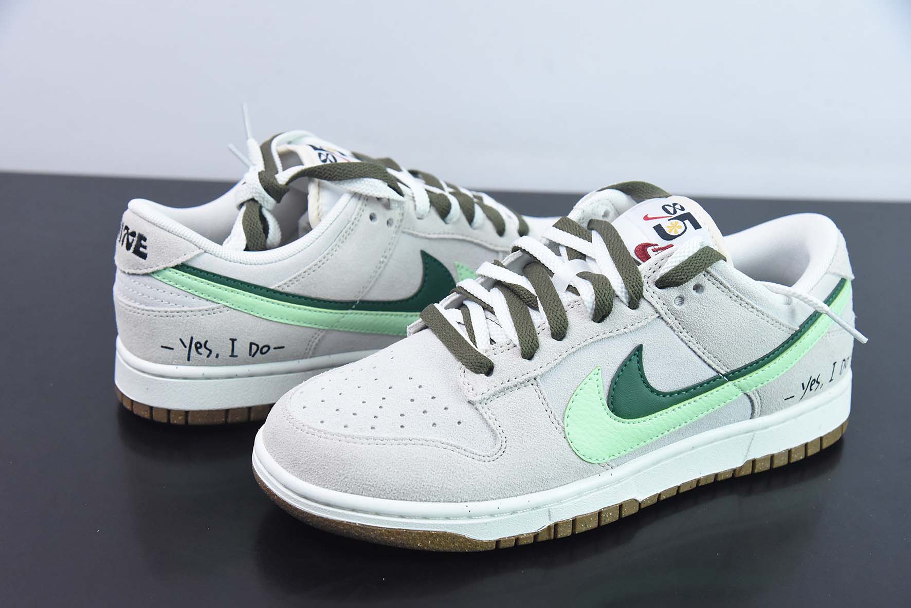 耐克 Nike SB Dunk Low "85" 草绿双勾 SB低帮运动休闲板鞋 货号：DO9457-141纯原版本 实拍细节图