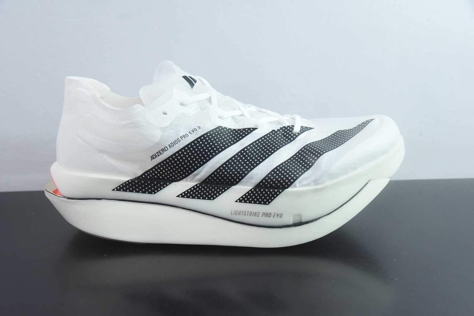 阿迪达斯 Adidas ADIZERO ADIOS PRO EVO 3 马拉松旗舰竞速 白黑红跑鞋 纯原版本 货号:KH7678 实拍细节图