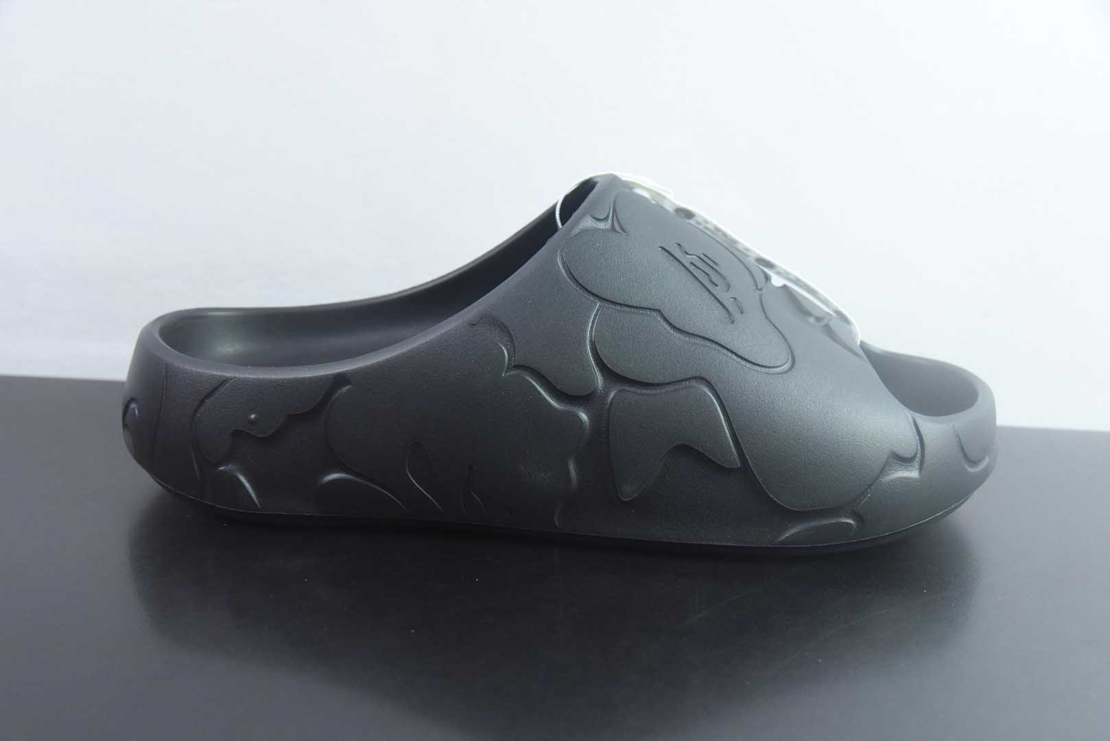 猿人头 BAPE 黑色EVA一字拖鞋 纯原版本 货号:YSQ79294220 实拍细节图
