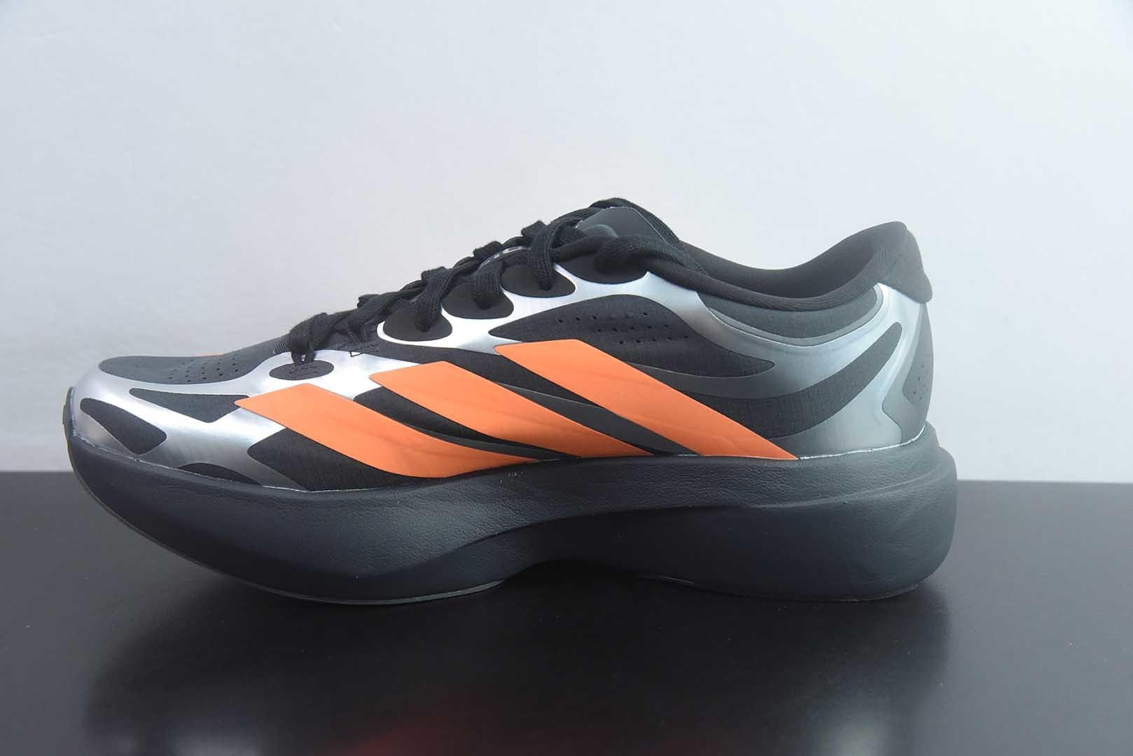 阿迪达斯 adidas Adizero Evo SL EXO贴合轻盈 织物回弹跑步鞋 男款货号：黑橙KI4766纯原版本 实拍细节图