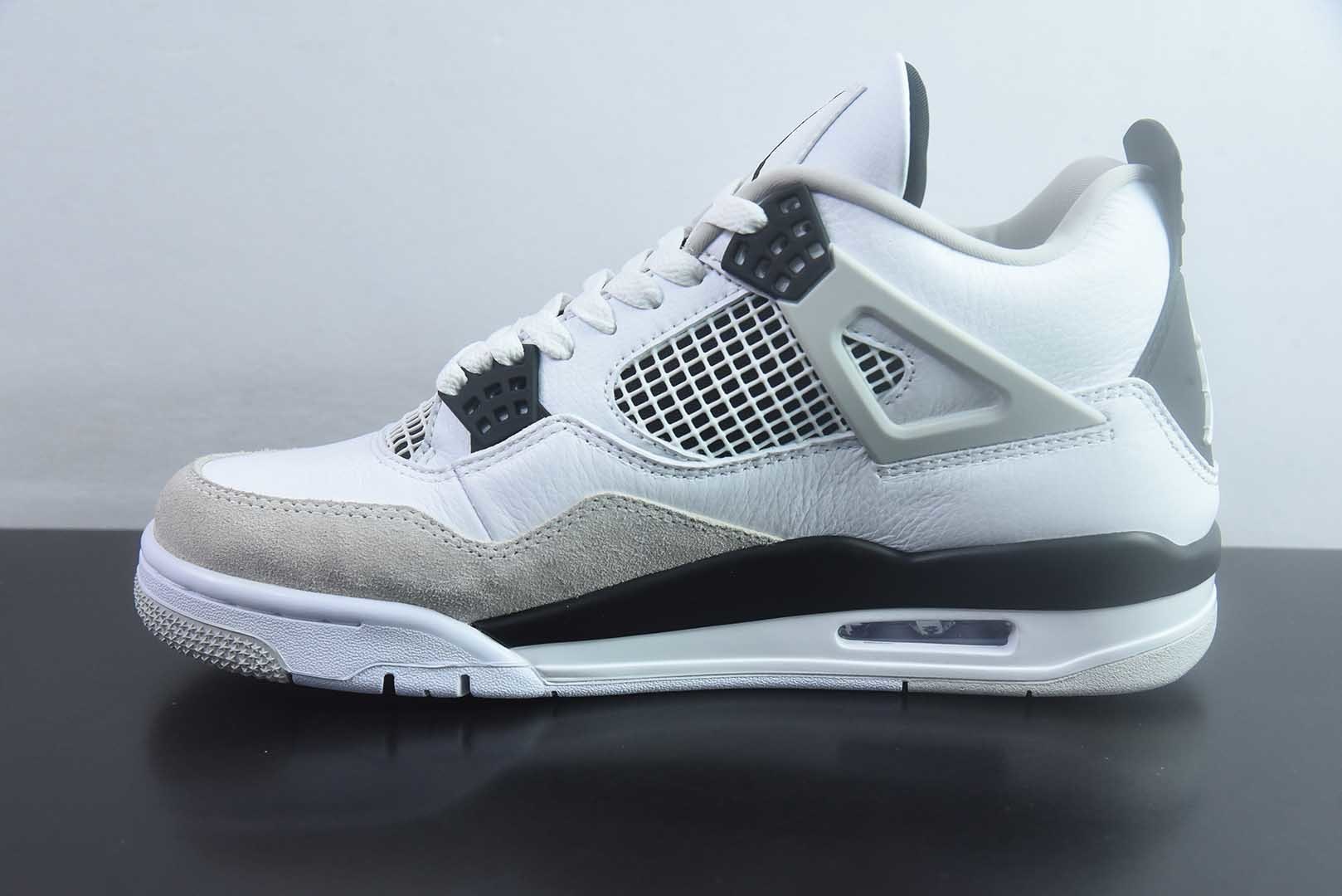 Jordan 乔丹 Air Jordan 4 Retro 时尚百搭 中帮 复古篮球鞋 男女同款 货号:DH6927-111 小白水泥 纯原版本 实拍细节图