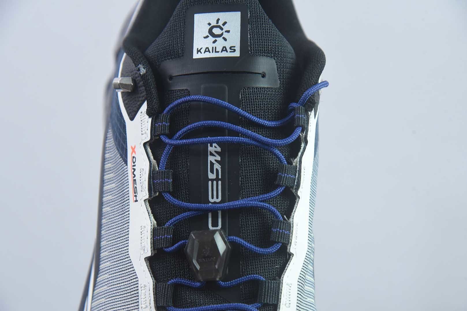 凯乐石 KAILAS FUGA EX330 2代 超长距离进阶跑山 户外徒步休闲运动骑行 缓震回弹 轻便透气 低帮 越野 蓝跑鞋 炫彩 盒装 纯原版本 货号：KS2533255 实拍细节图